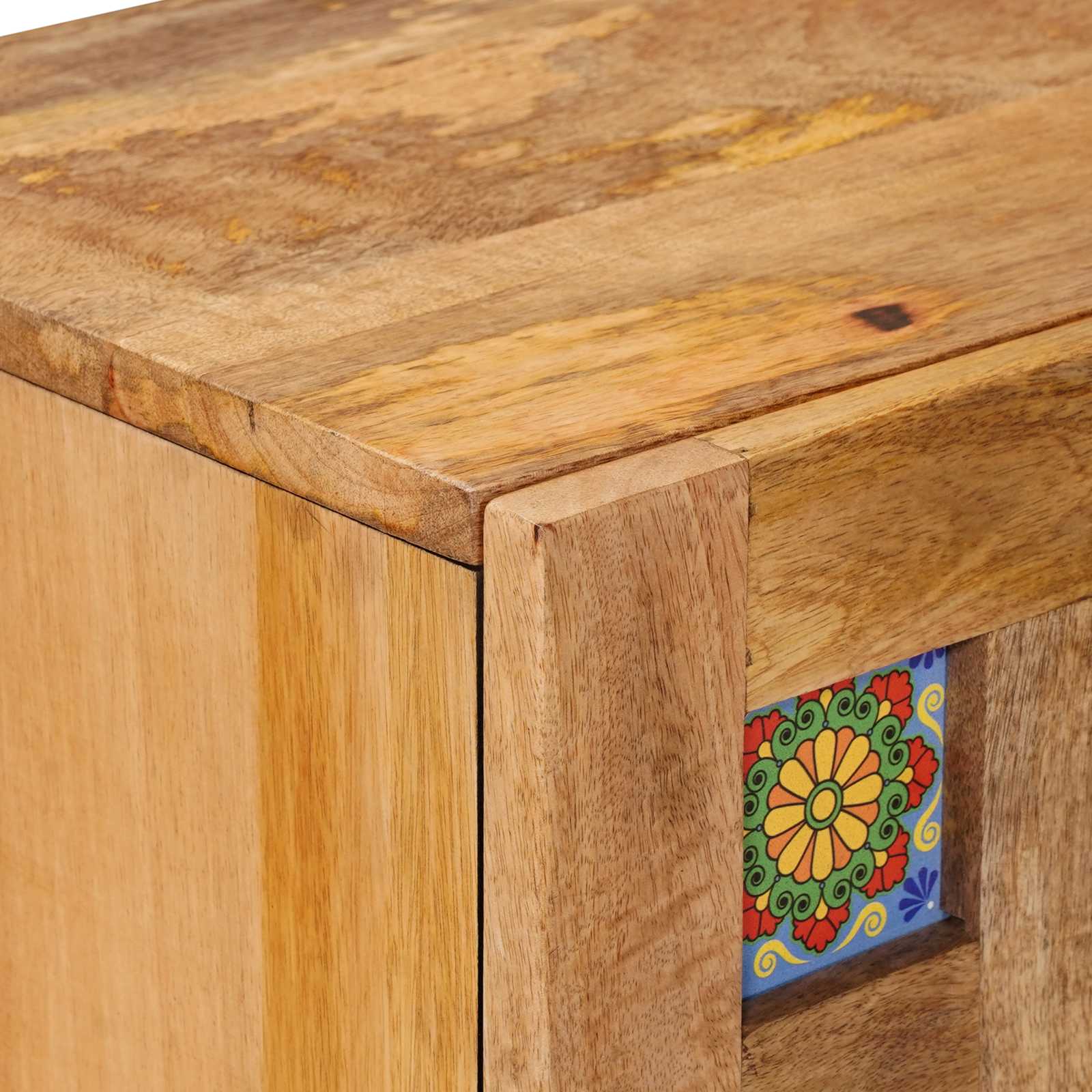 Buffet Naturel 60 x 33,5 x 75 cm Bois de mangue massif - XIOS
