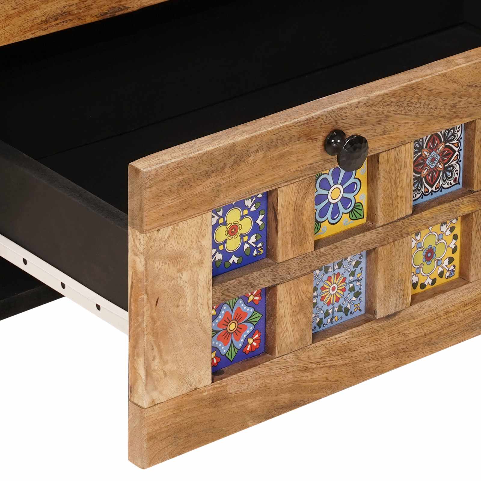 Buffet Naturel 60 x 33 x 75 cm Bois de mangue massif - XIOS