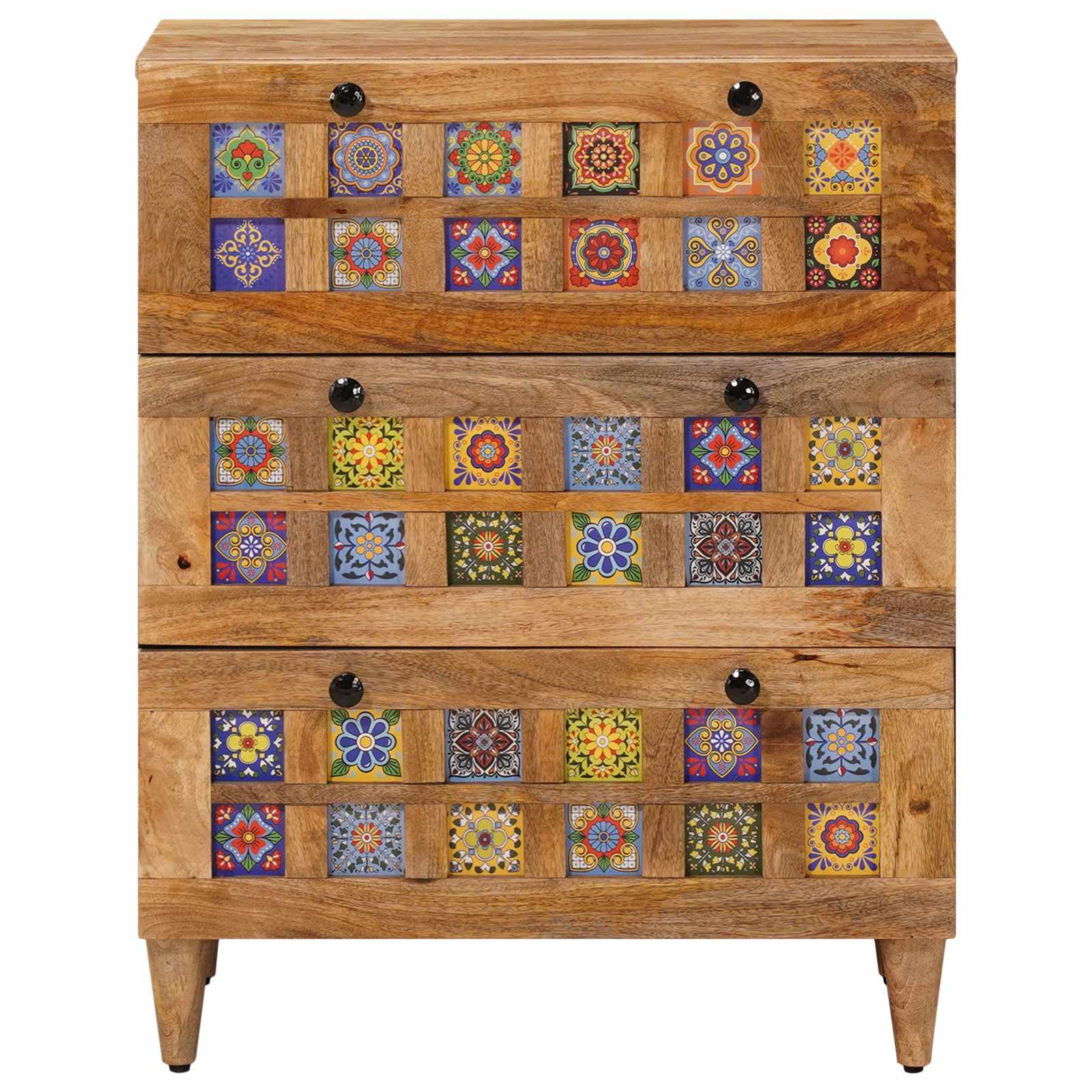 Buffet Naturel 60 x 33 x 75 cm Bois de mangue massif - XIOS