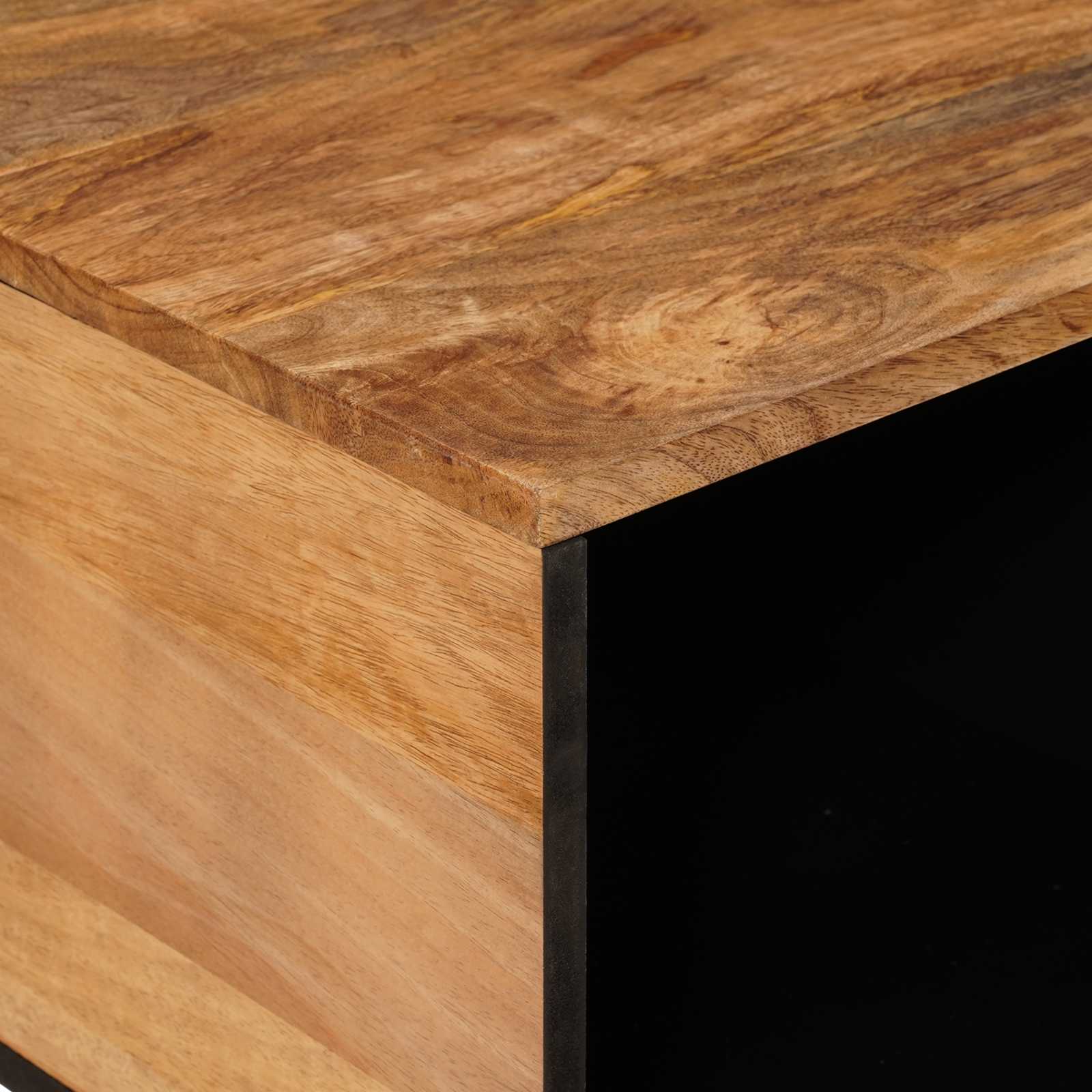 Table basse Naturel 80 x 50 x 40 cm Bois de mangue massif - XIOS