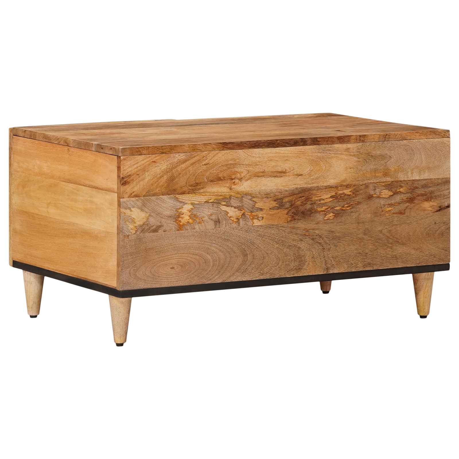 Table basse Naturel 80 x 50 x 40 cm Bois de mangue massif - XIOS