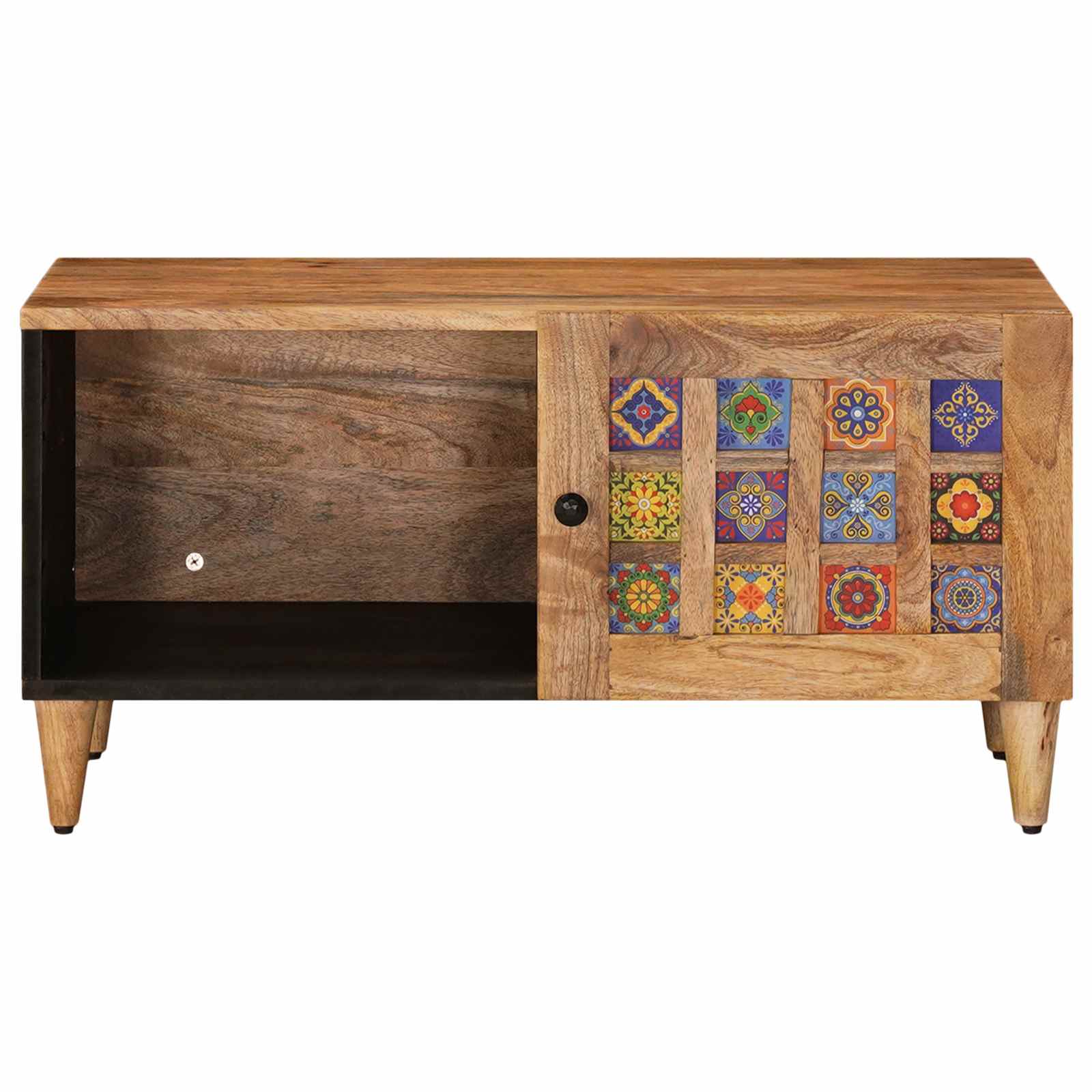 Table basse Naturel 80 x 50 x 40 cm Bois de mangue massif - XIOS