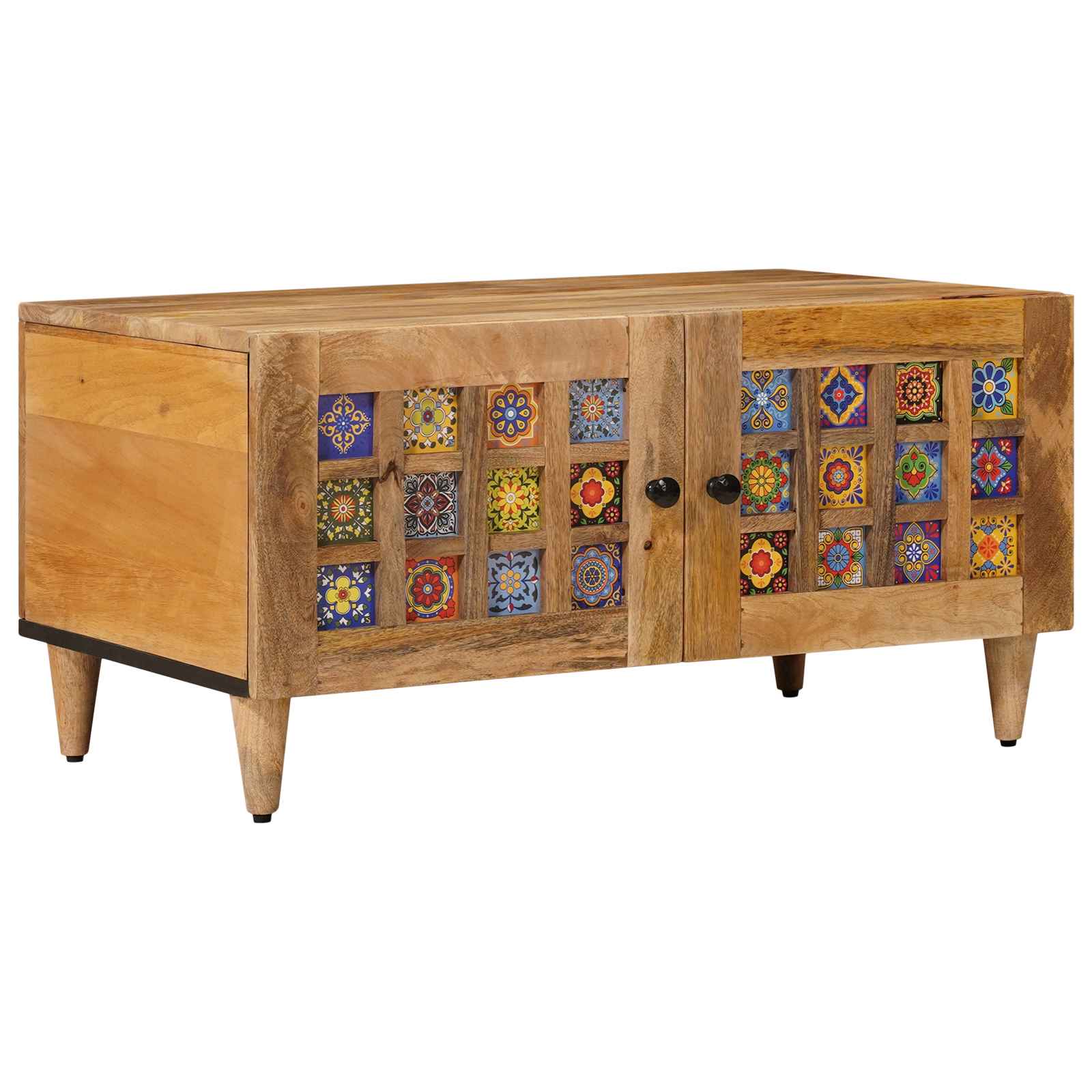 Table basse Naturel 80 x 50 x 40 cm Bois de mangue massif - XIOS