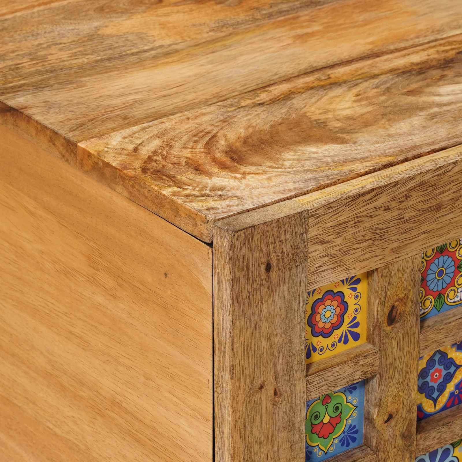 Table basse Naturel 100 x 54 x 40 cm Bois de mangue massif - XIOS