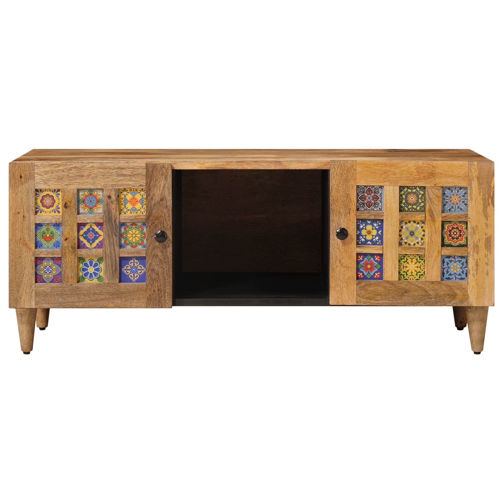 Table basse Naturel 100 x 54 x 40 cm Bois de mangue massif - XIOS