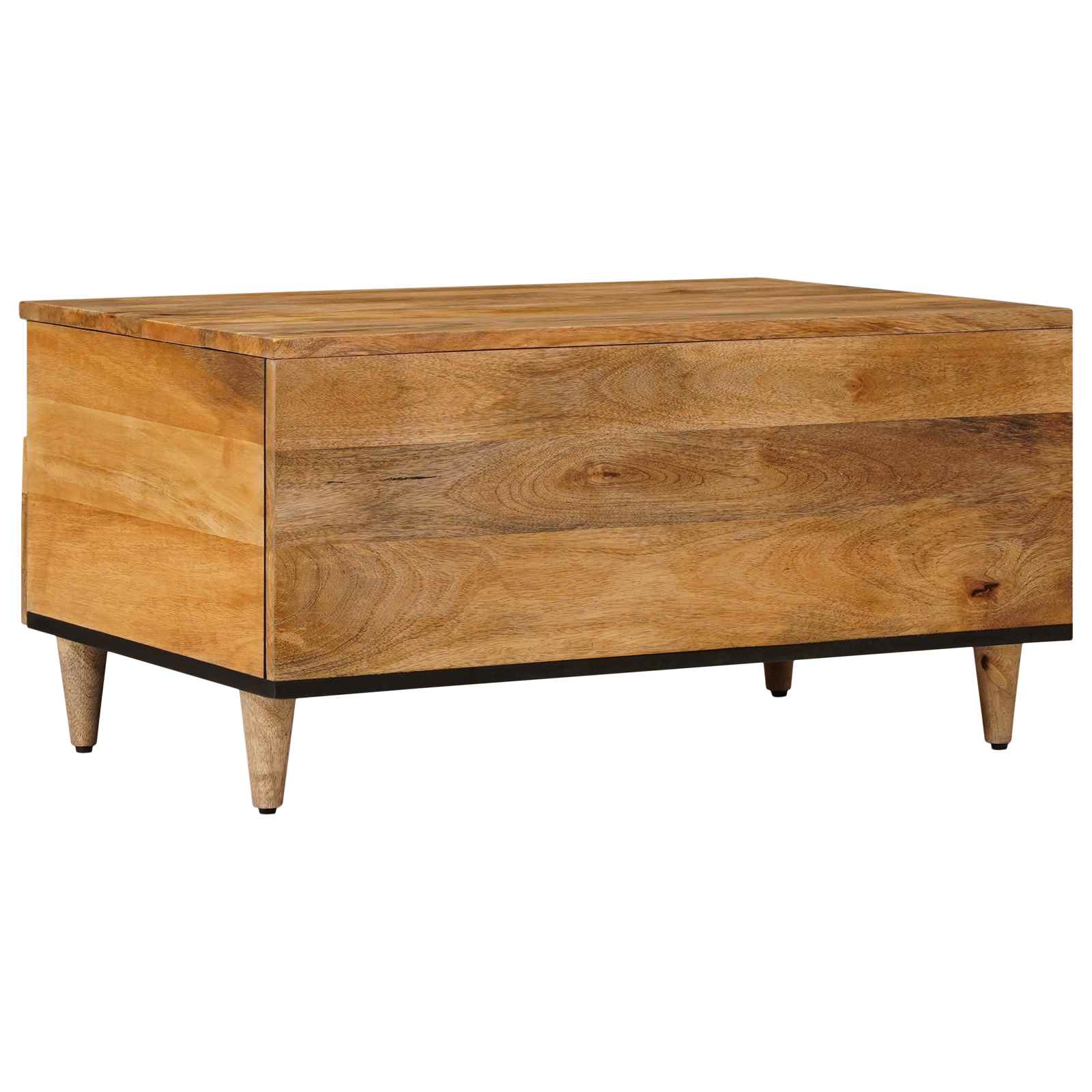 Table basse Naturel 80 x 54 x 40 cm Bois de mangue massif - XIOS