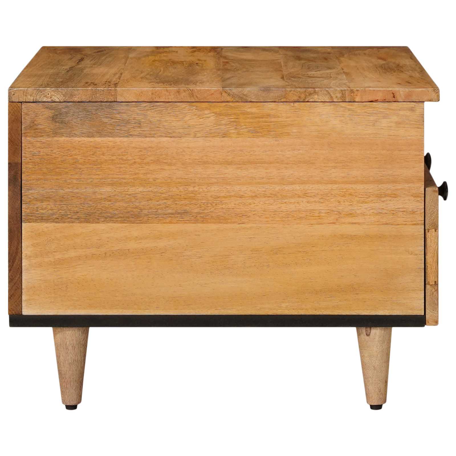 Table basse Naturel 80 x 54 x 40 cm Bois de mangue massif - XIOS