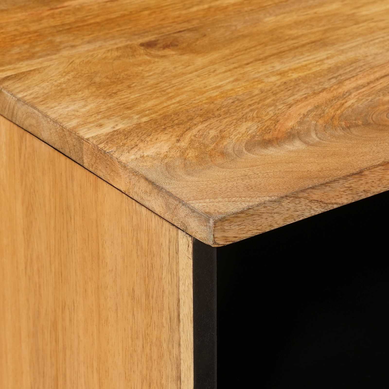 Meuble TV Naturel 100 x 33,5 x 46 cm Bois de mangue massif - XIOS
