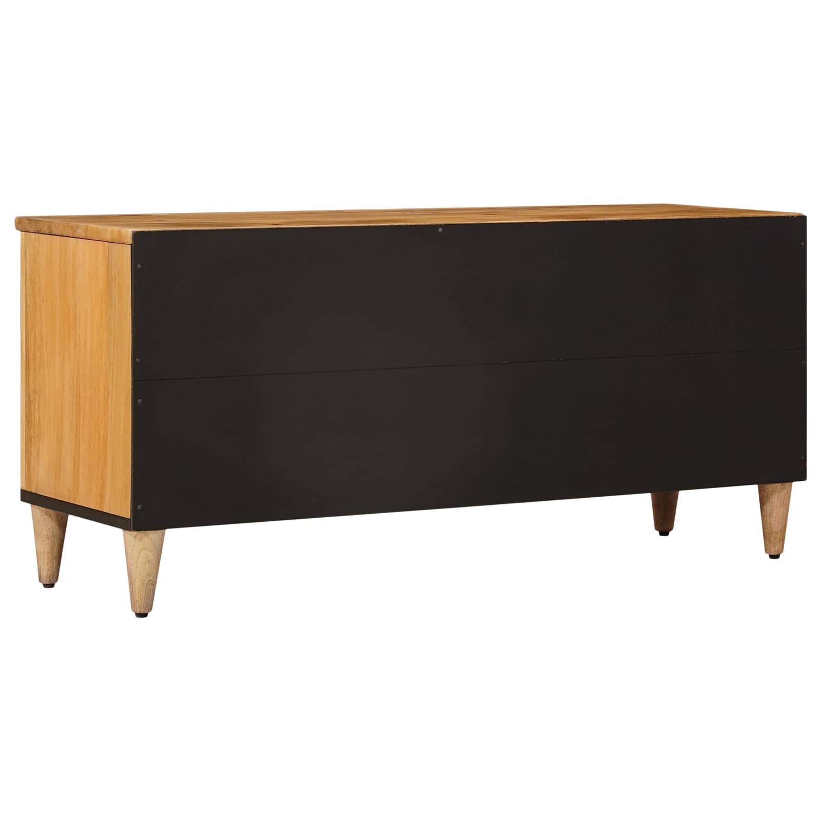Meuble TV Naturel 100 x 33,5 x 46 cm Bois de mangue massif - XIOS