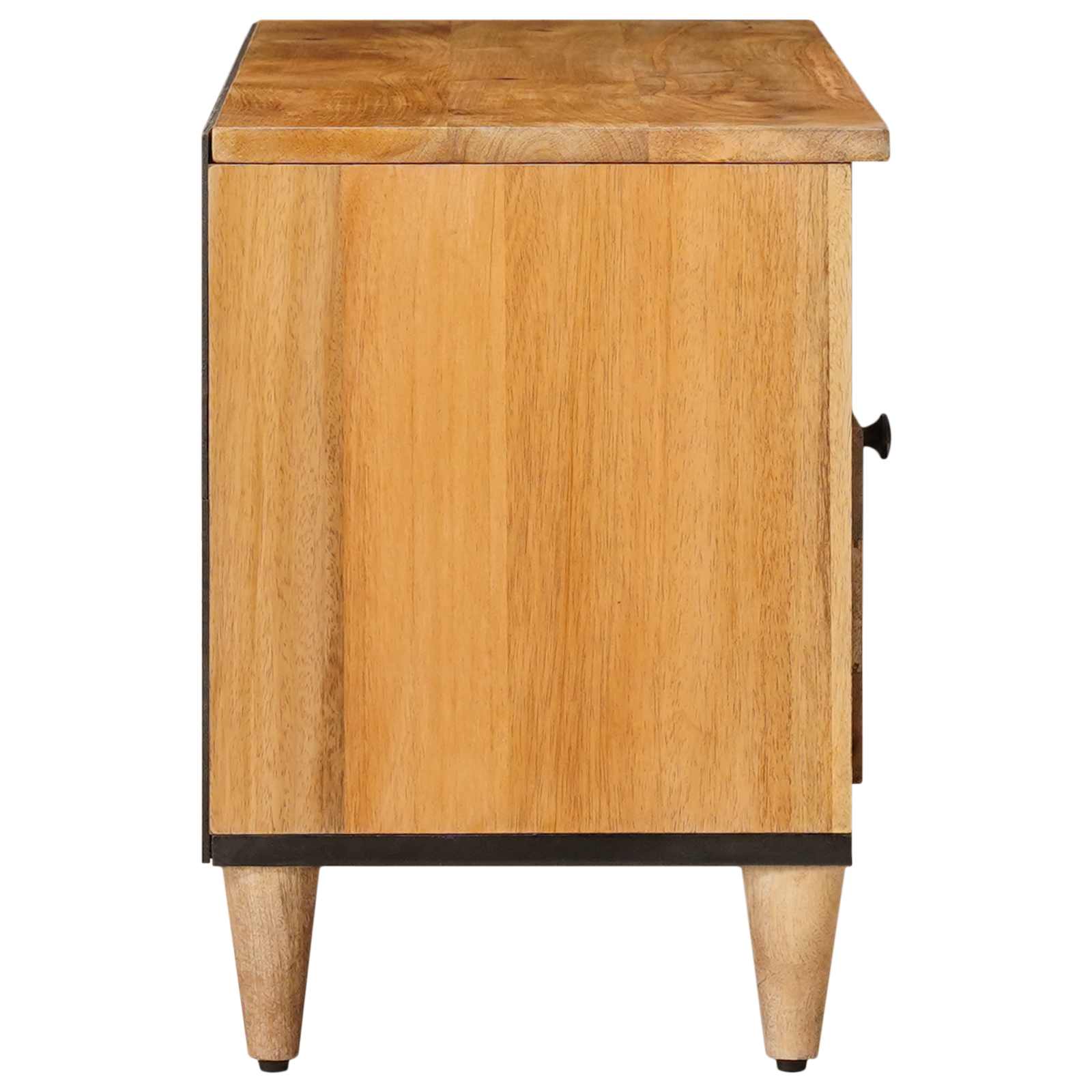 Meuble TV Naturel 100 x 33,5 x 46 cm Bois de mangue massif - XIOS