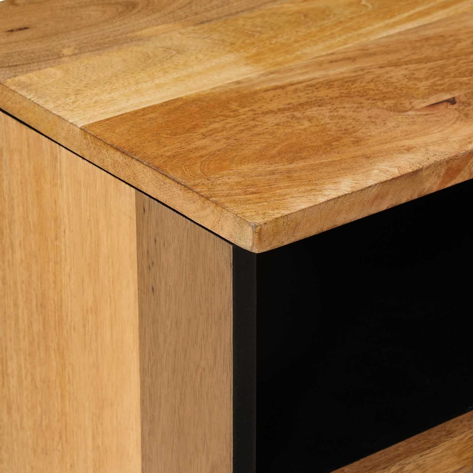 Meuble TV Naturel 100 x 33,5 x 46 cm Bois de mangue massif - XIOS