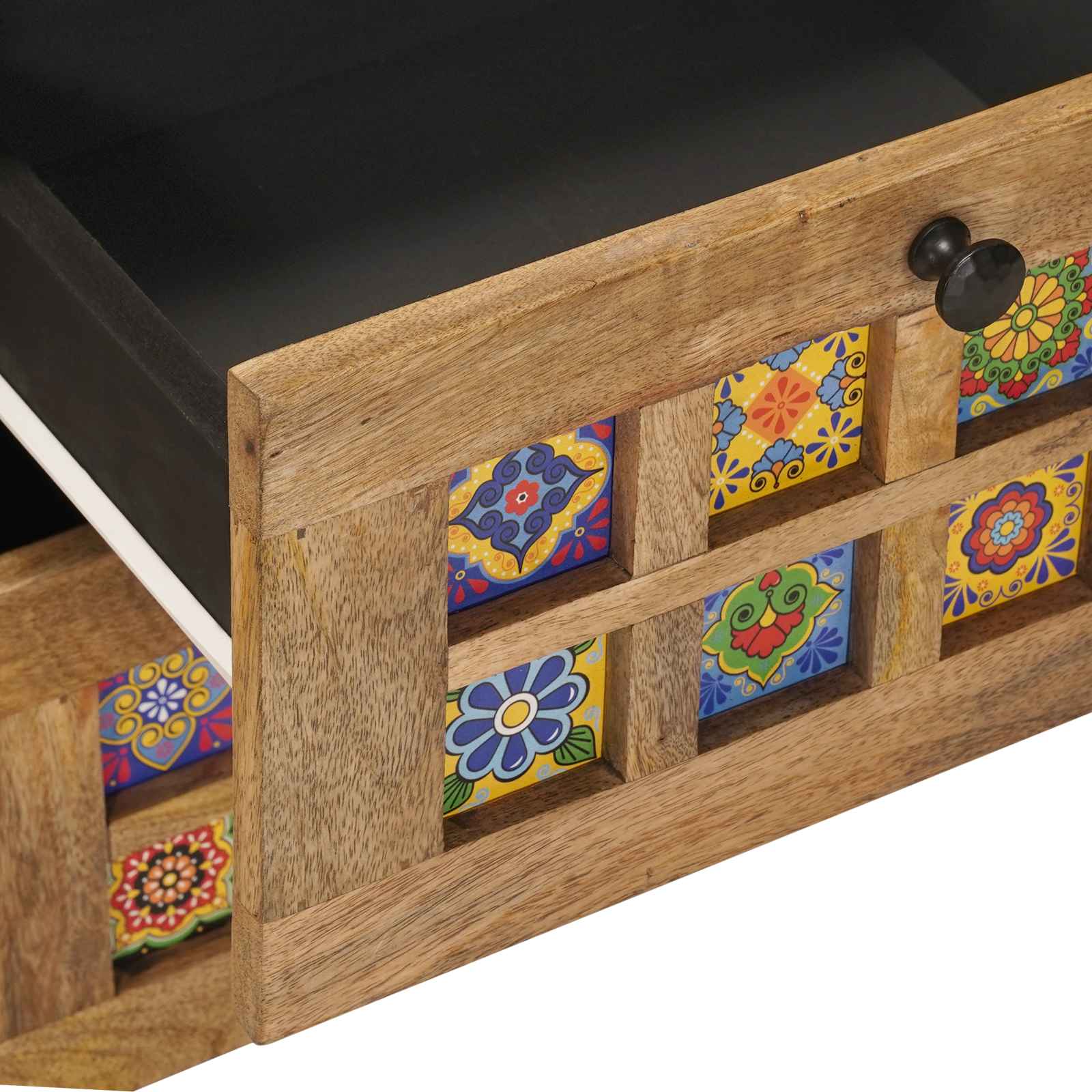 Buffet Naturel 40 x 33,5 x 75 cm Bois de mangue massif - XIOS