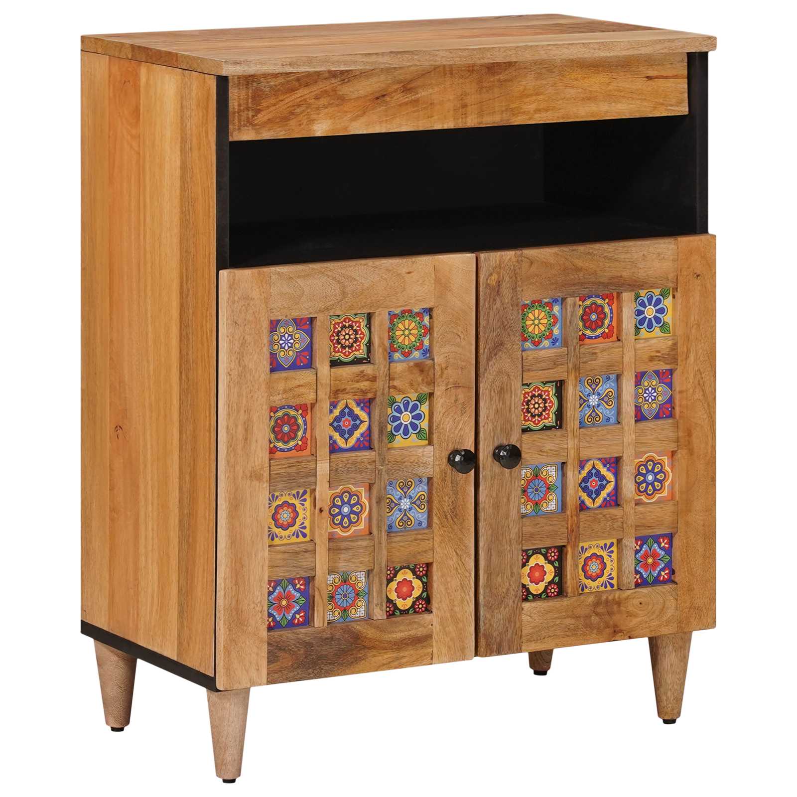 Buffet Naturel 60 x 33,5 x 75 cm Bois de mangue massif - XIOS