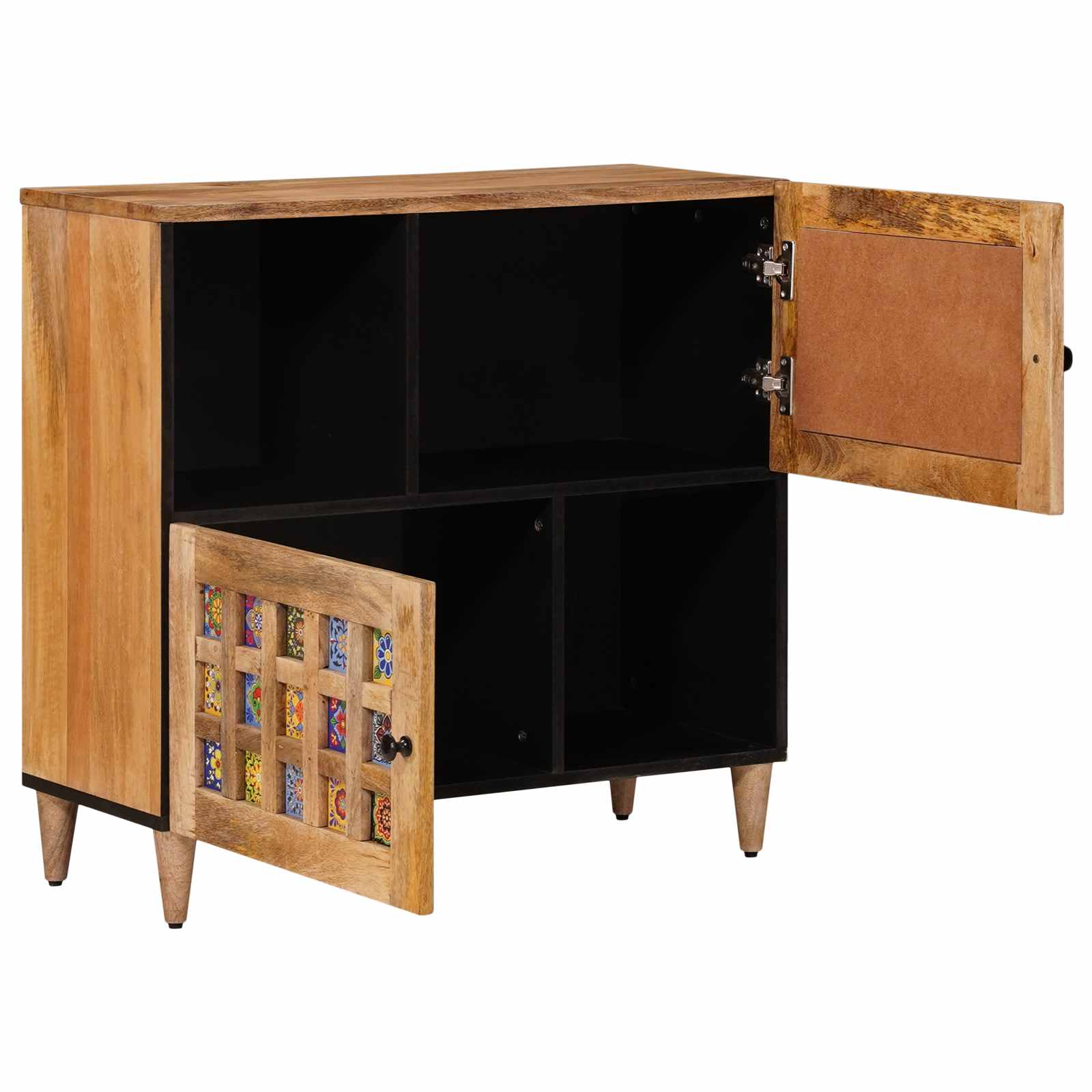 Buffet Naturel 80 x 33,5 x 75 cm Bois de mangue massif - XIOS