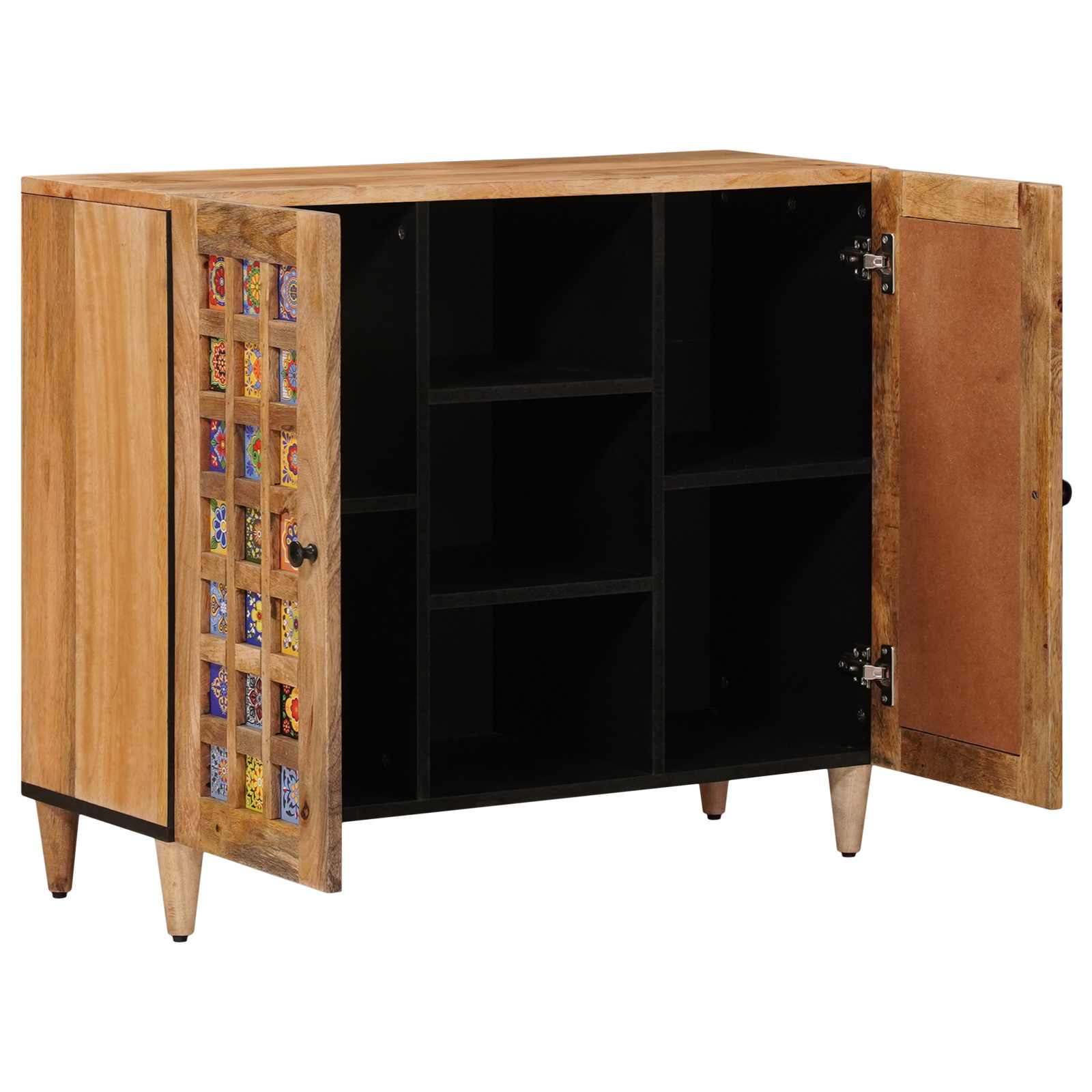 Buffet Naturel 90 x 33,5 x 75 cm Bois de mangue massif - XIOS