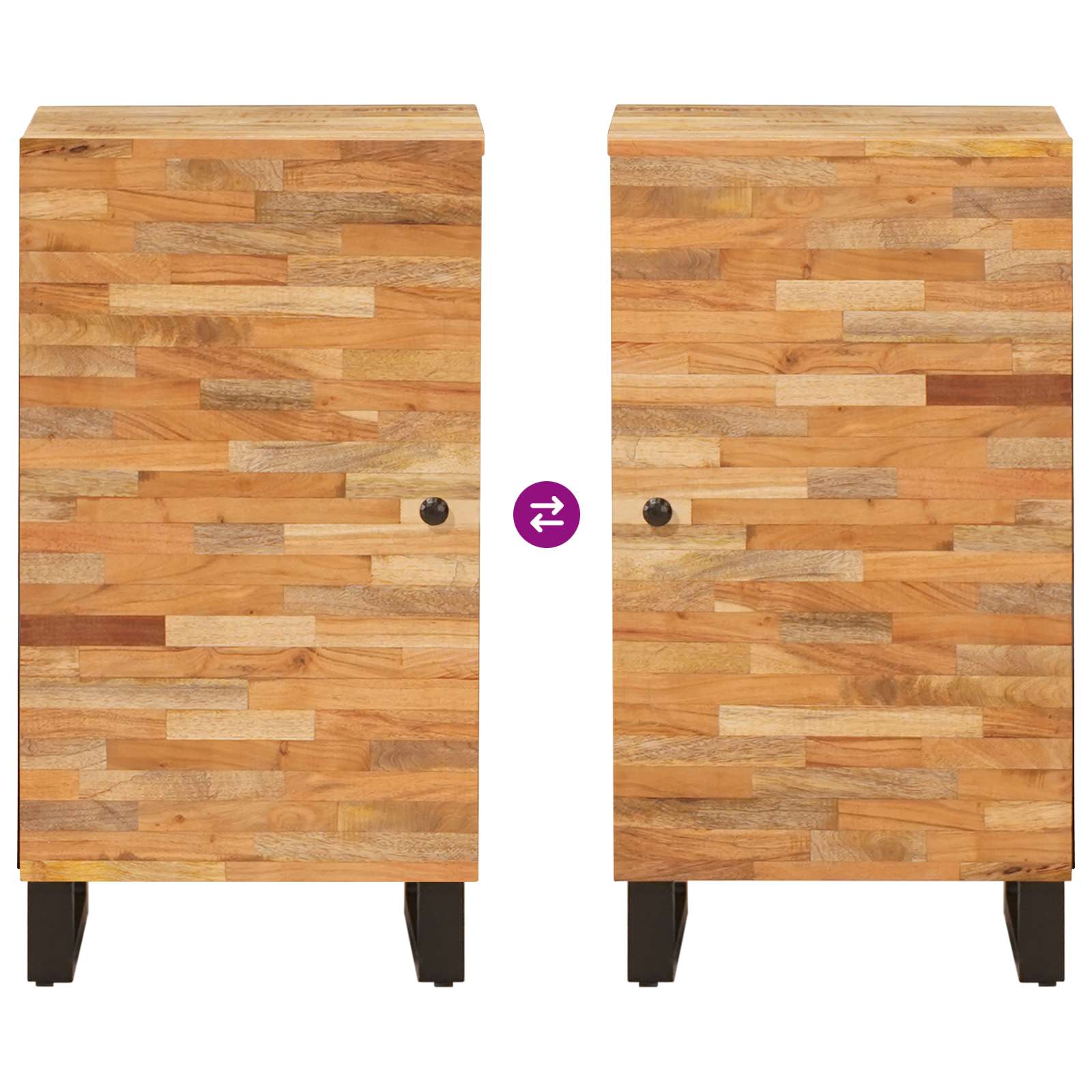 Meuble d'appoint Marron 40 x 33 x 75 cm Bois de mangue massif - XIOS