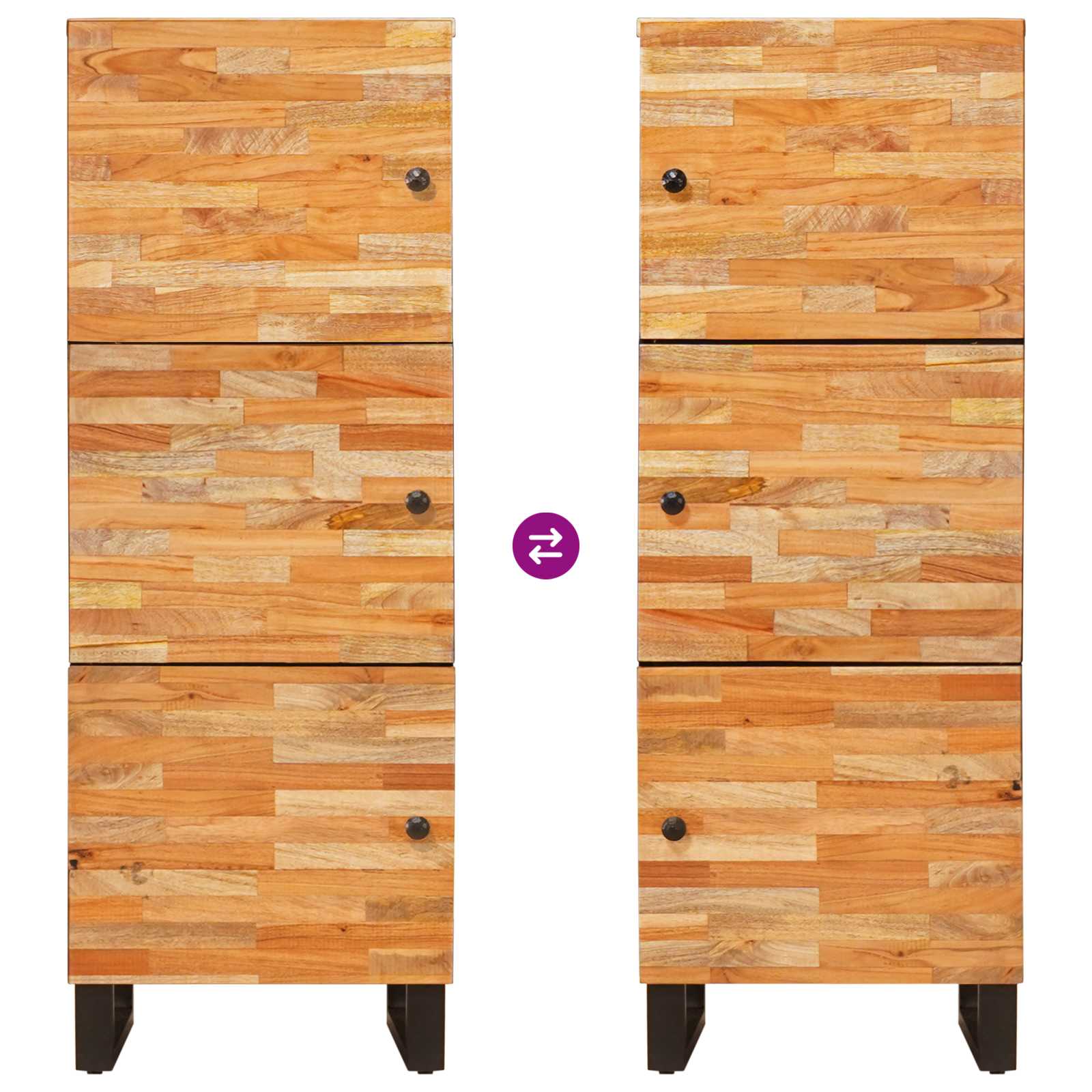 Buffet de Rangement avec étagère Marron 40 x 33 x 110 cm - XIOS