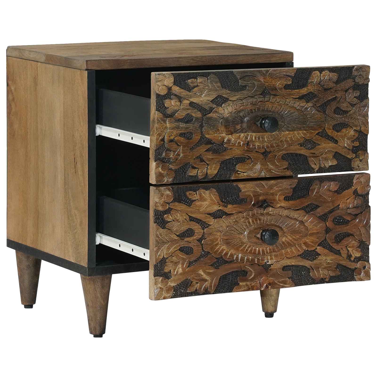 Cabinet de chevet avec tiroir 2 pcs Marron 40 x 33,5 x 46 cm - XIOS
