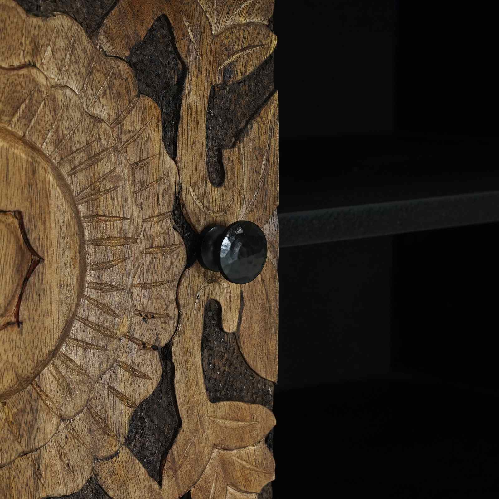 Meuble TV Marron 105 x 33,5 x 46 cm Bois de mangue massif - XIOS
