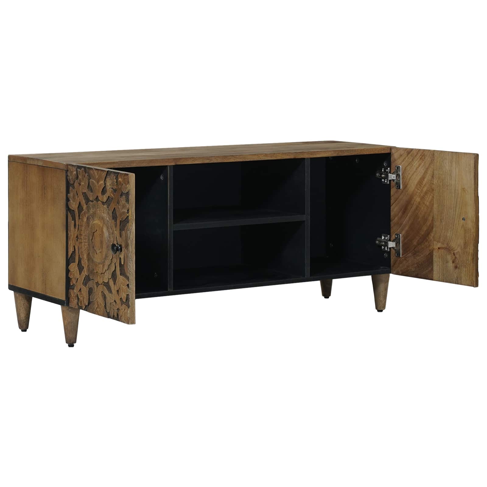 Meuble TV Marron 105 x 33,5 x 46 cm Bois de mangue massif - XIOS