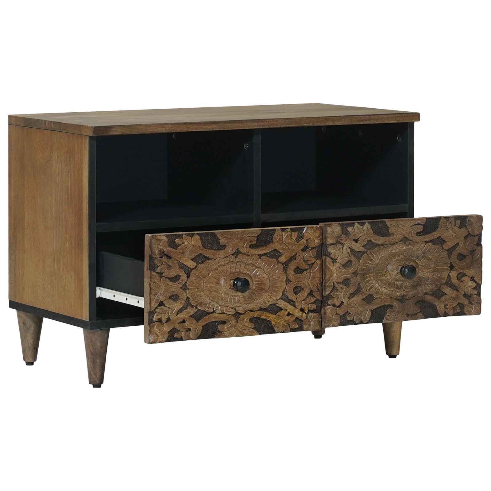 Meuble TV Marron 70 x 33,5 x 46 cm Bois de mangue massif - XIOS
