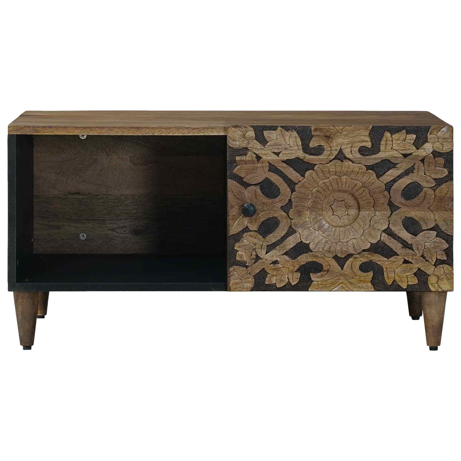 Table basse Marron 80 x 50 x 40 cm Bois de mangue massif - XIOS