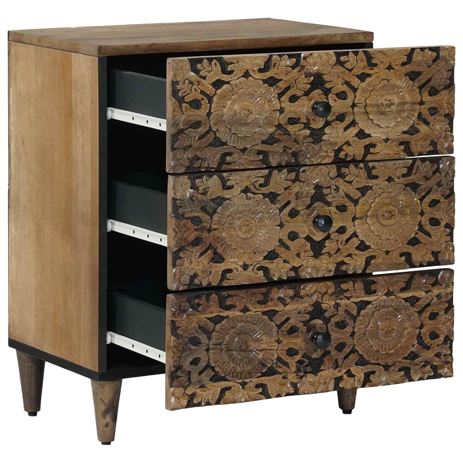 Armoire de lit Marron 50 x 33 x 60 cm Bois de mangue massif - XIOS