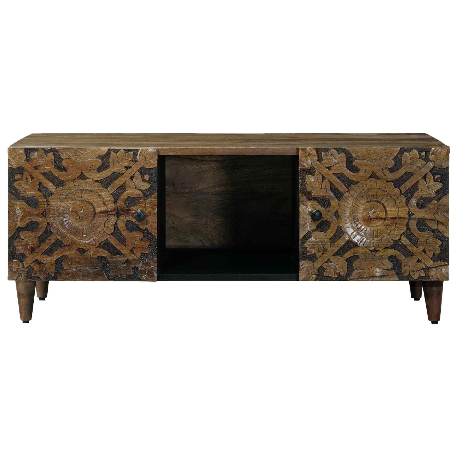 Table basse Marron 100 x 54 x 40 cm Bois de mangue massif - XIOS