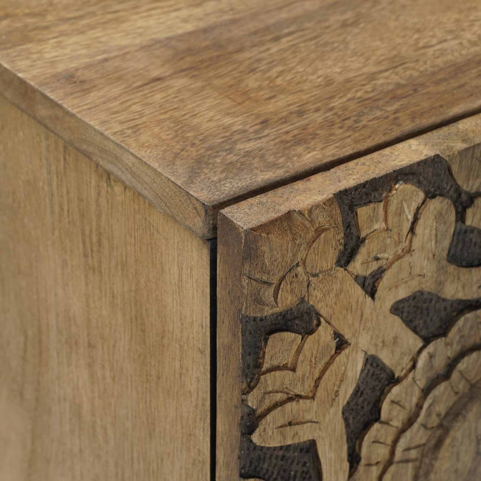 Meuble TV Marron 105 x 33,5 x 46 cm Bois de mangue massif - XIOS