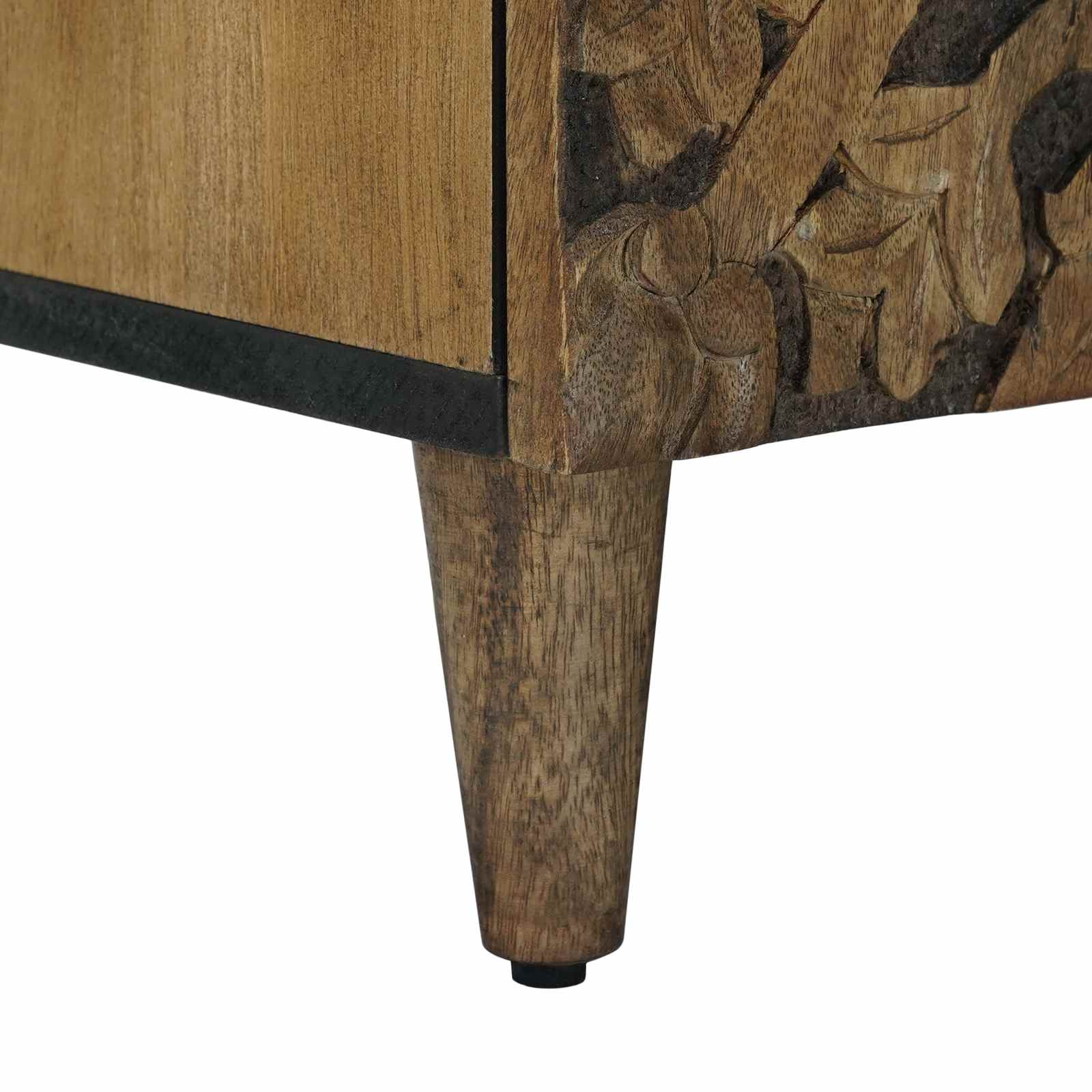 Meuble TV Marron 105 x 33,5 x 46 cm Bois de mangue massif - XIOS