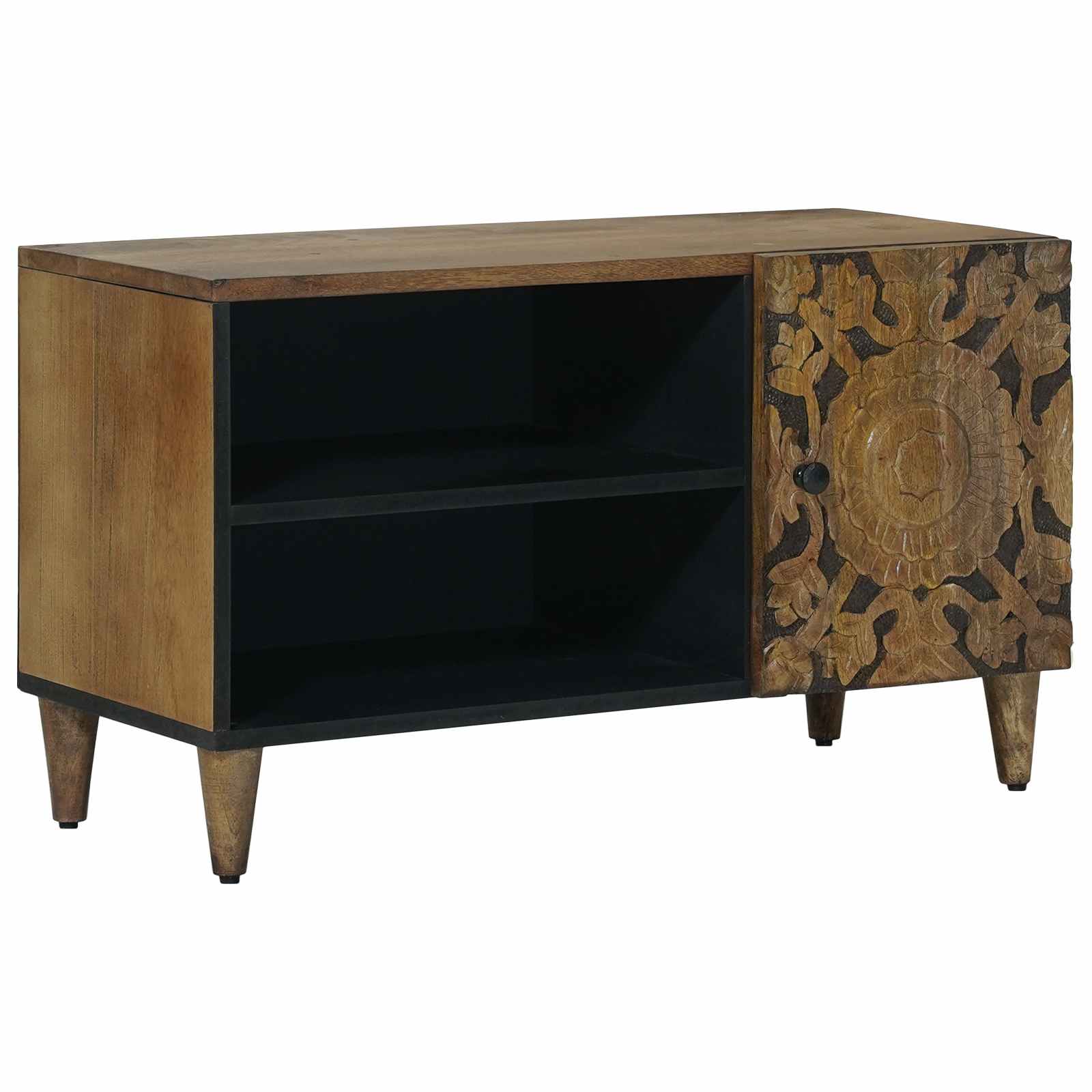 Meuble TV Marron 80 x 31,5 x 46 cm Bois de mangue massif - XIOS