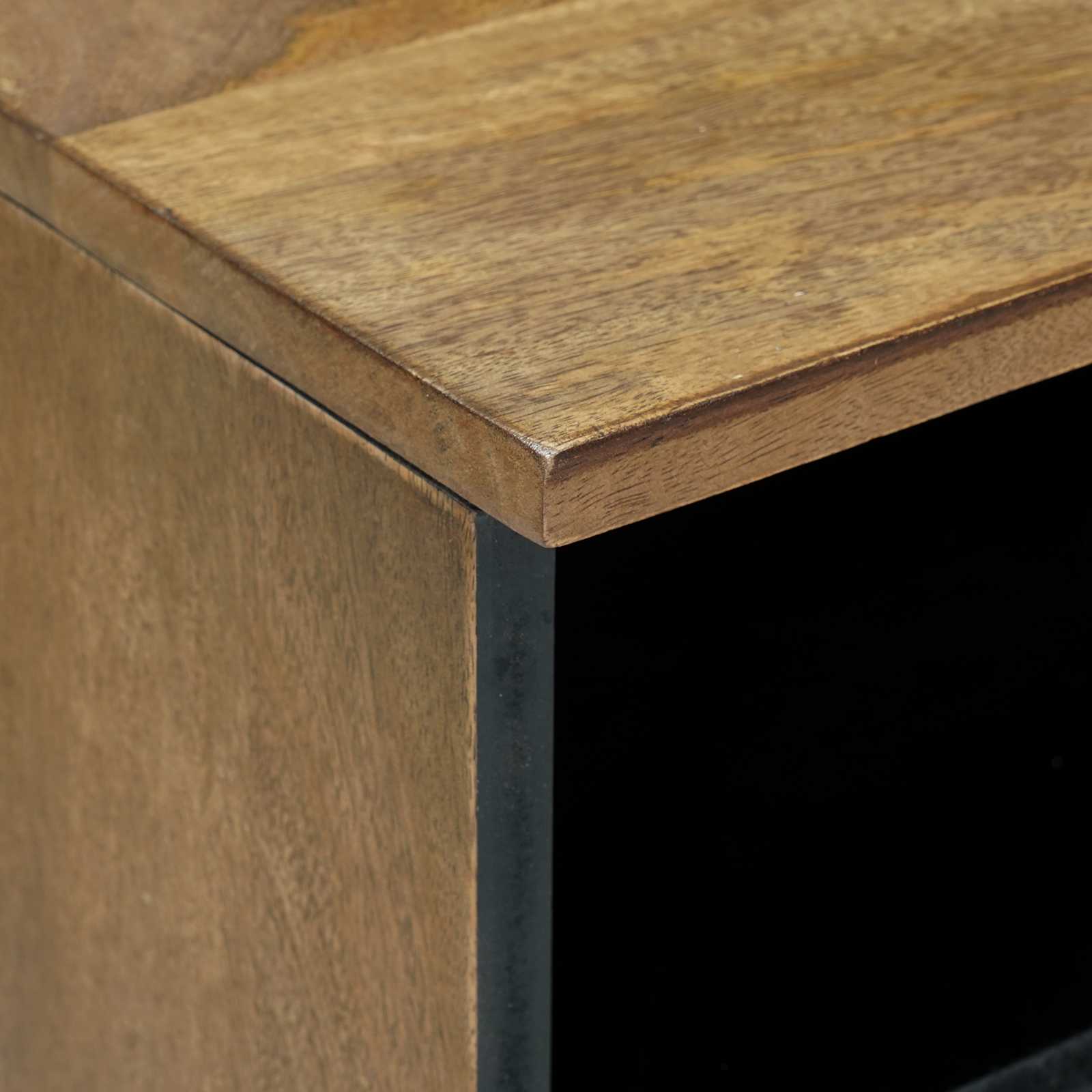 Meuble TV Marron 100 x 33,5 x 46 cm Bois de mangue massif - XIOS