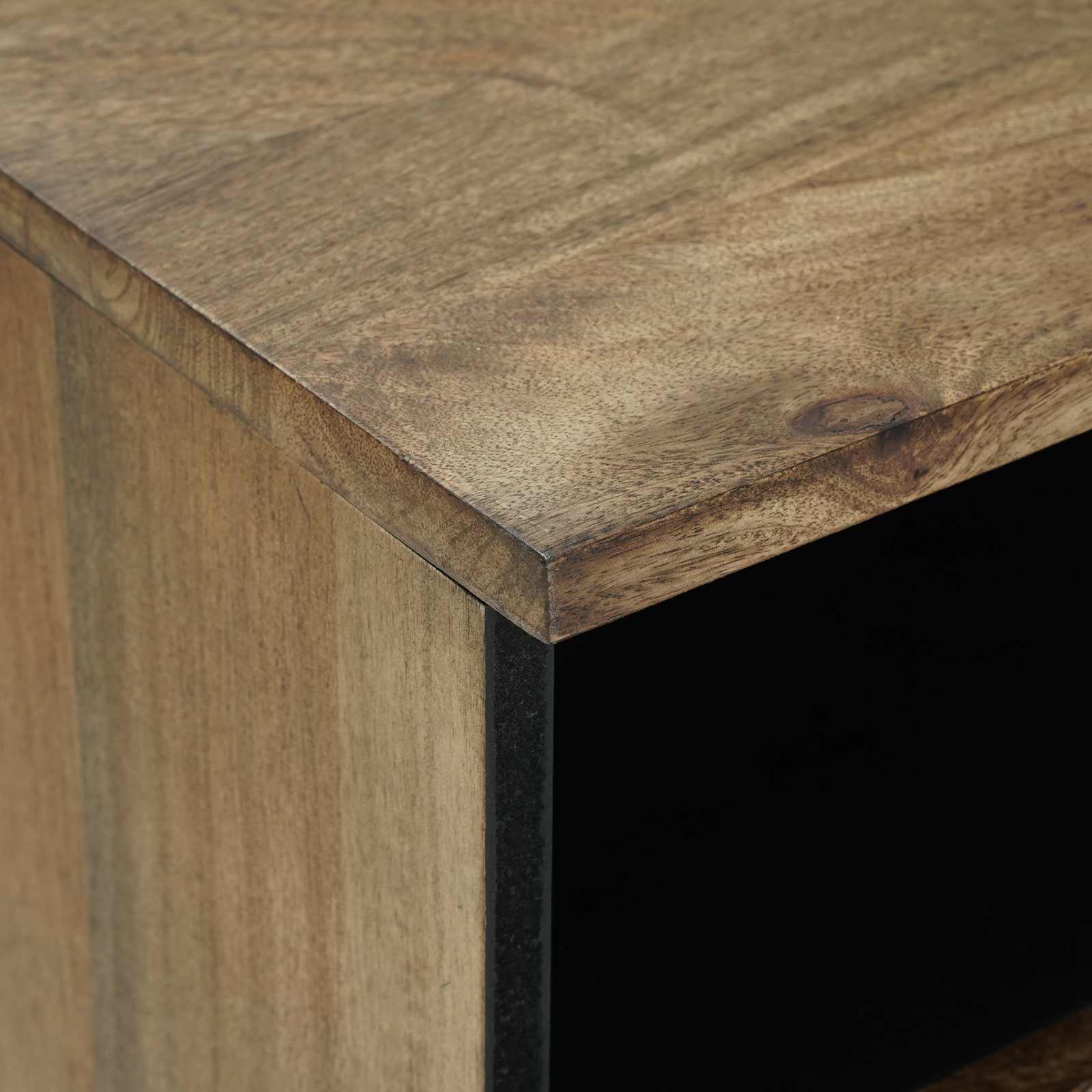 Meuble TV Marron 80 x 33,5 x 46 cm Bois de mangue massif - XIOS