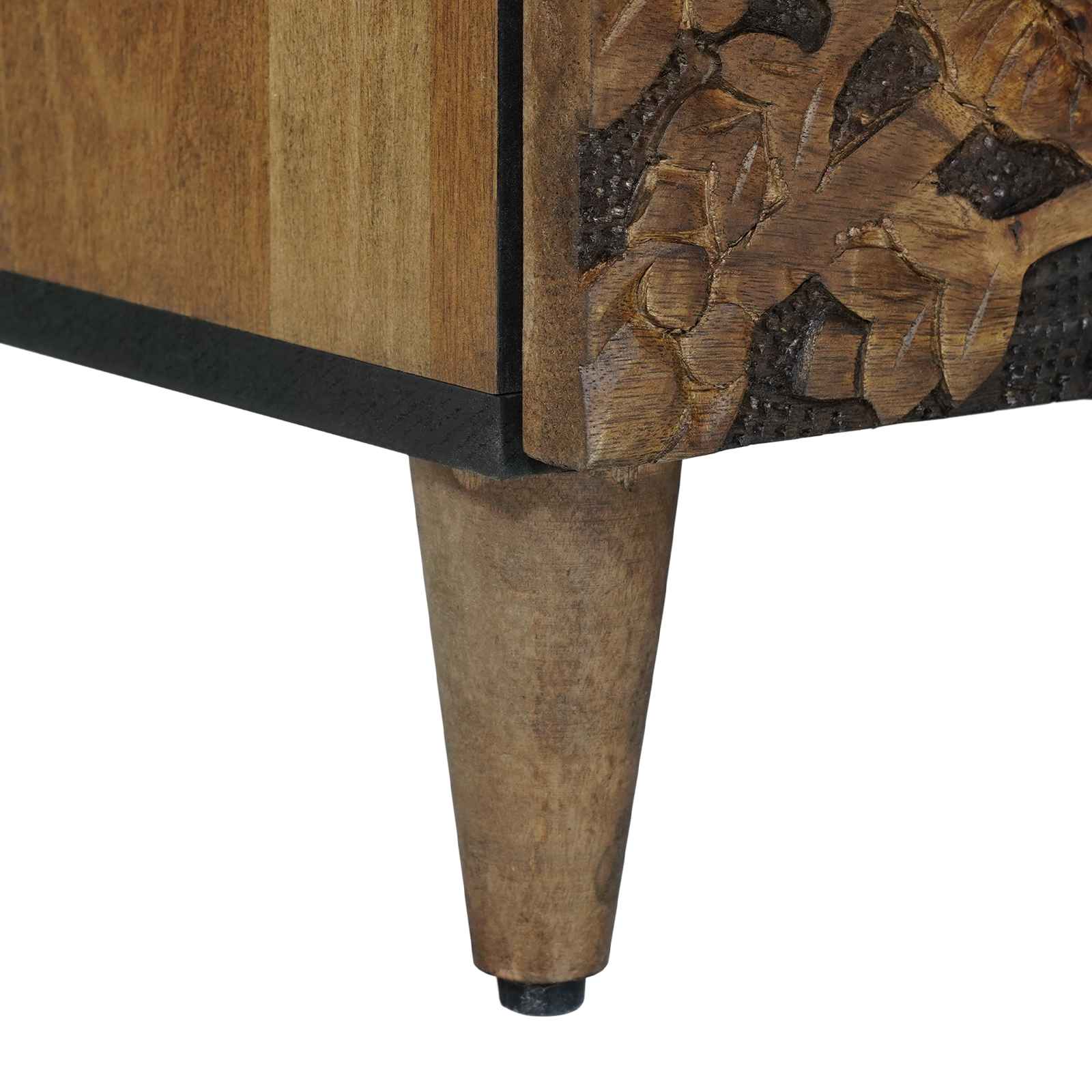Meuble TV Marron 100 x 33,5 x 46 cm Bois de mangue massif - XIOS