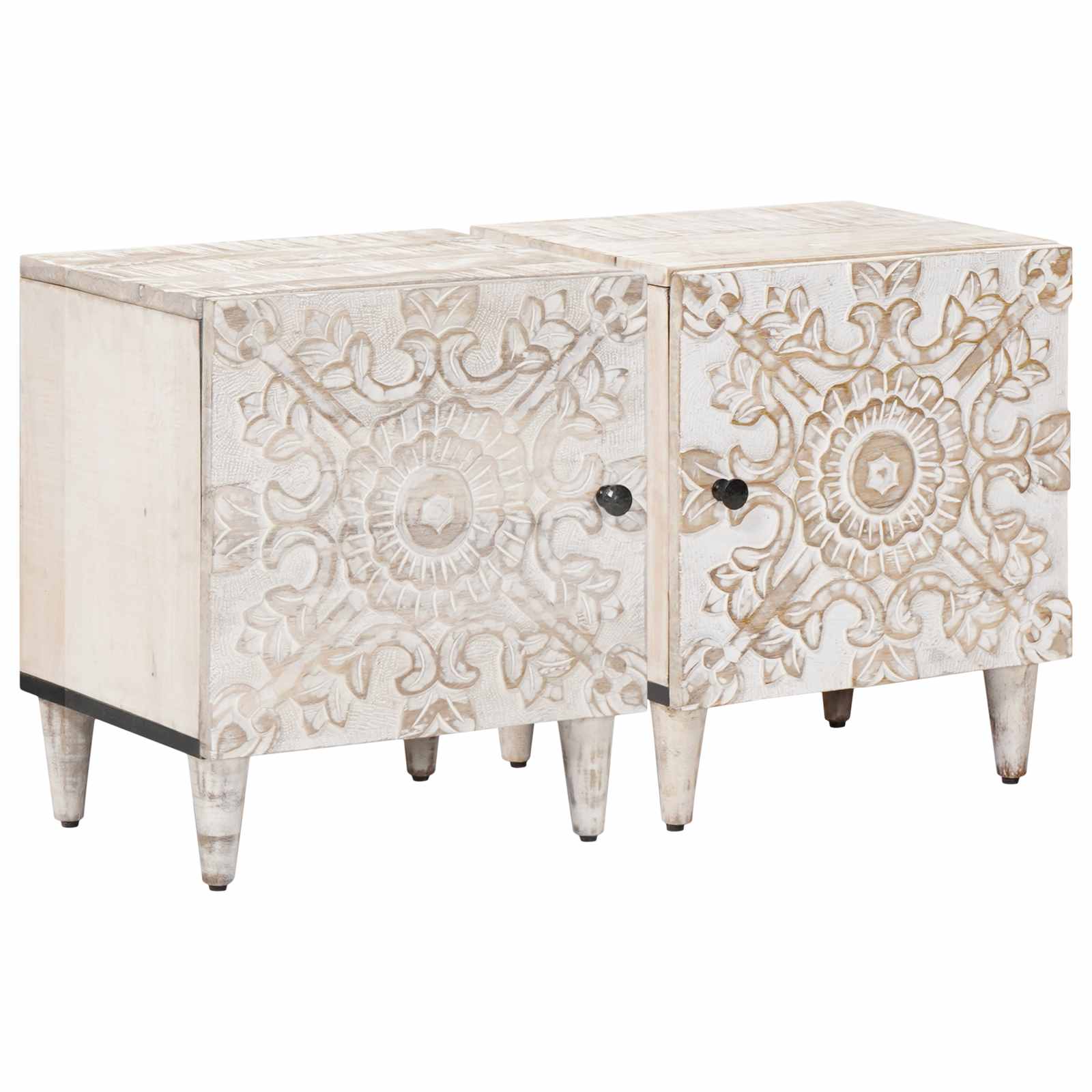 Cabinet de chevet 2 pcs Blanc 40 x 33,5 x 46 cm - XIOS