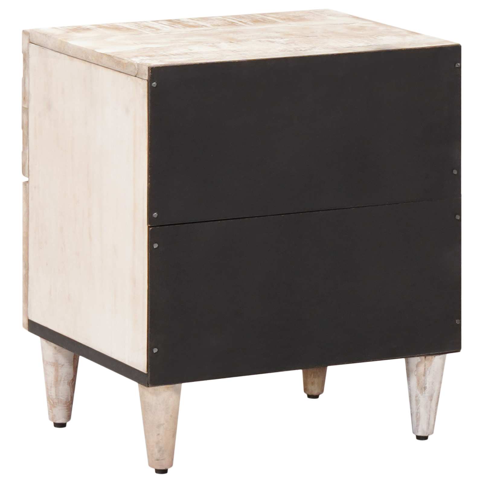 Cabinet de chevet avec tiroir 2 pcs Blanc 40 x 33,5 x 46 cm - XIOS