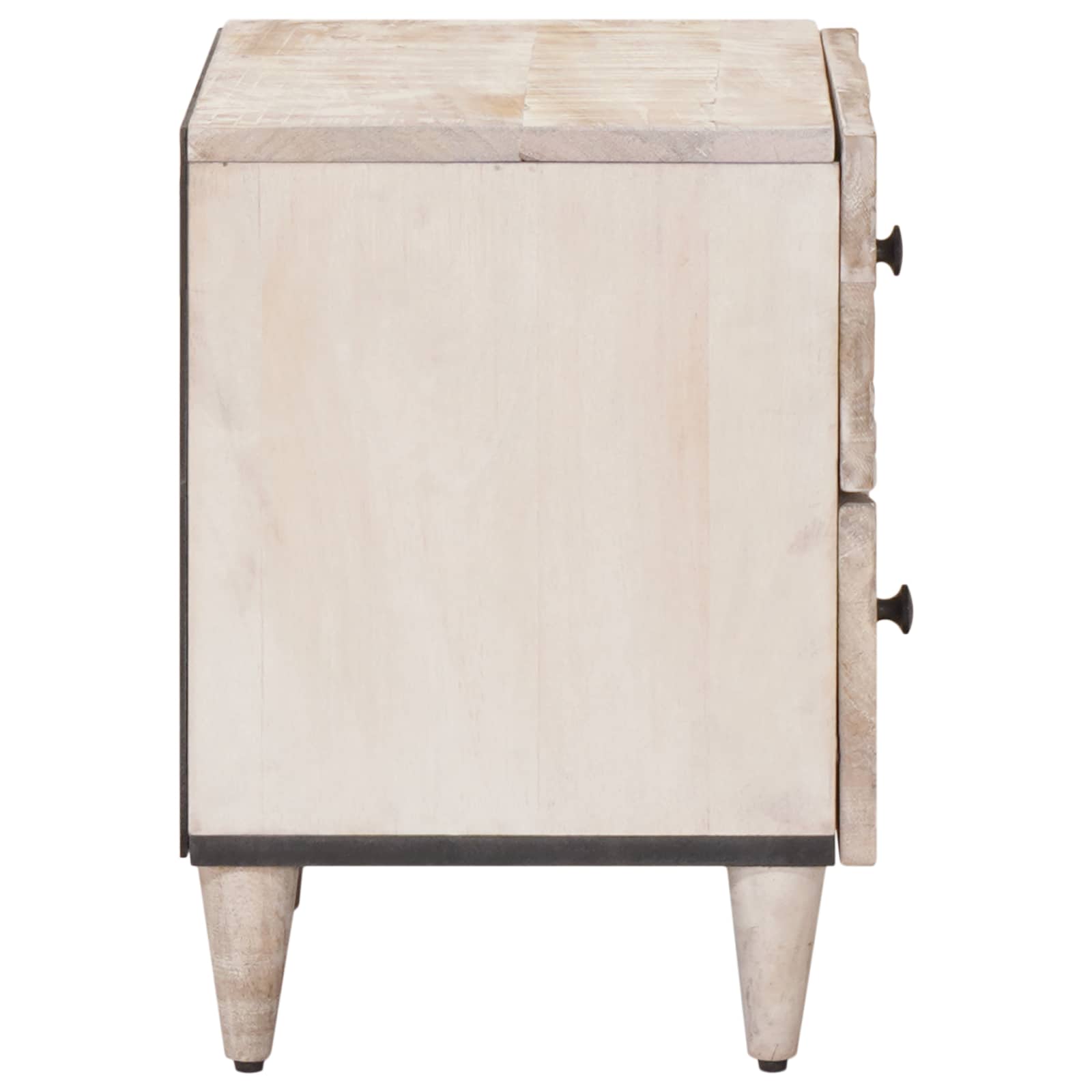 Cabinet de chevet avec tiroir 2 pcs Blanc 40 x 33,5 x 46 cm - XIOS