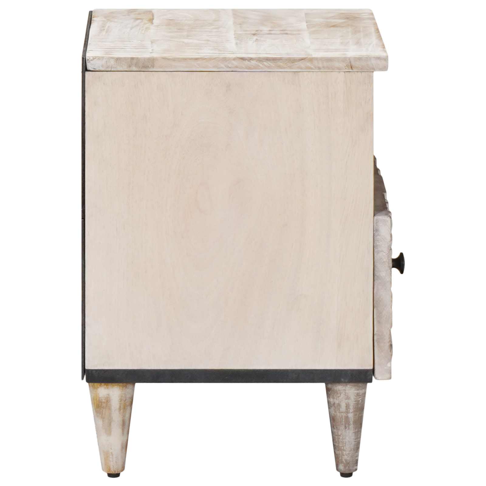 Armoire de lit avec tiroir 2 pcs Blanc 40 x 33 x 46 cm - XIOS