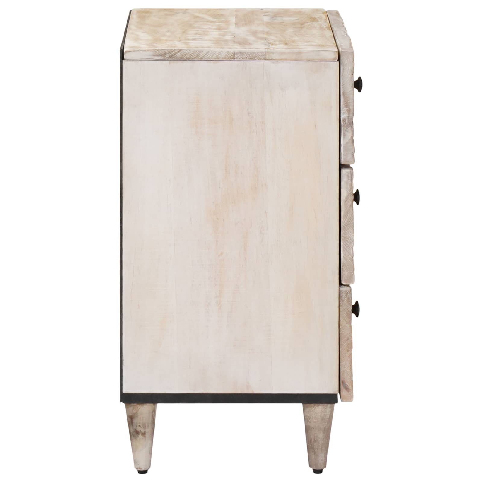 Armoire de lit Blanc 50 x 33 x 60 cm Bois de mangue massif - XIOS