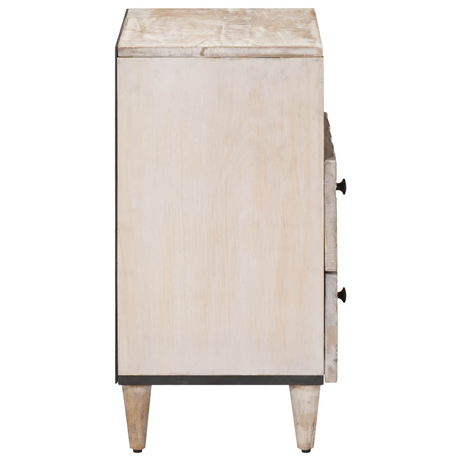 Armoire de lit Blanc 50 x 33 x 60 cm Bois de mangue massif - XIOS
