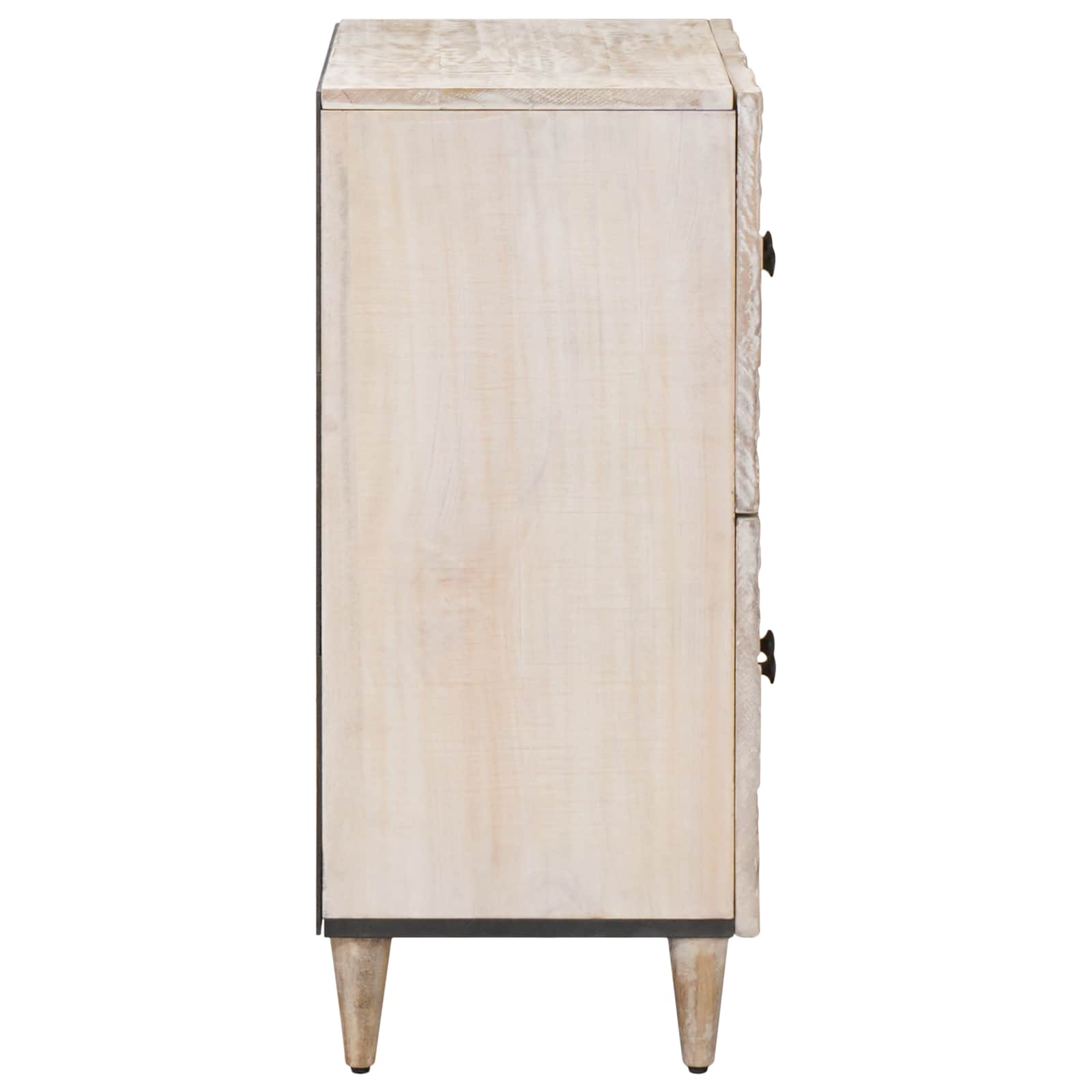 Buffet avec porte Blanc 60 x 33,5 x 75 cm Bois de mangue massif - XIOS