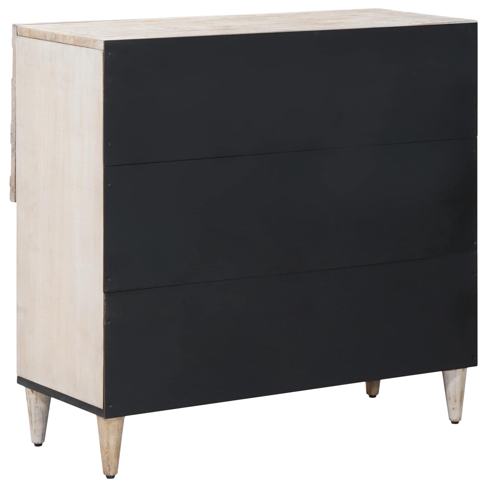 Buffet avec porte Blanc 80 x 33,5 x 75 cm Bois de mangue massif - XIOS