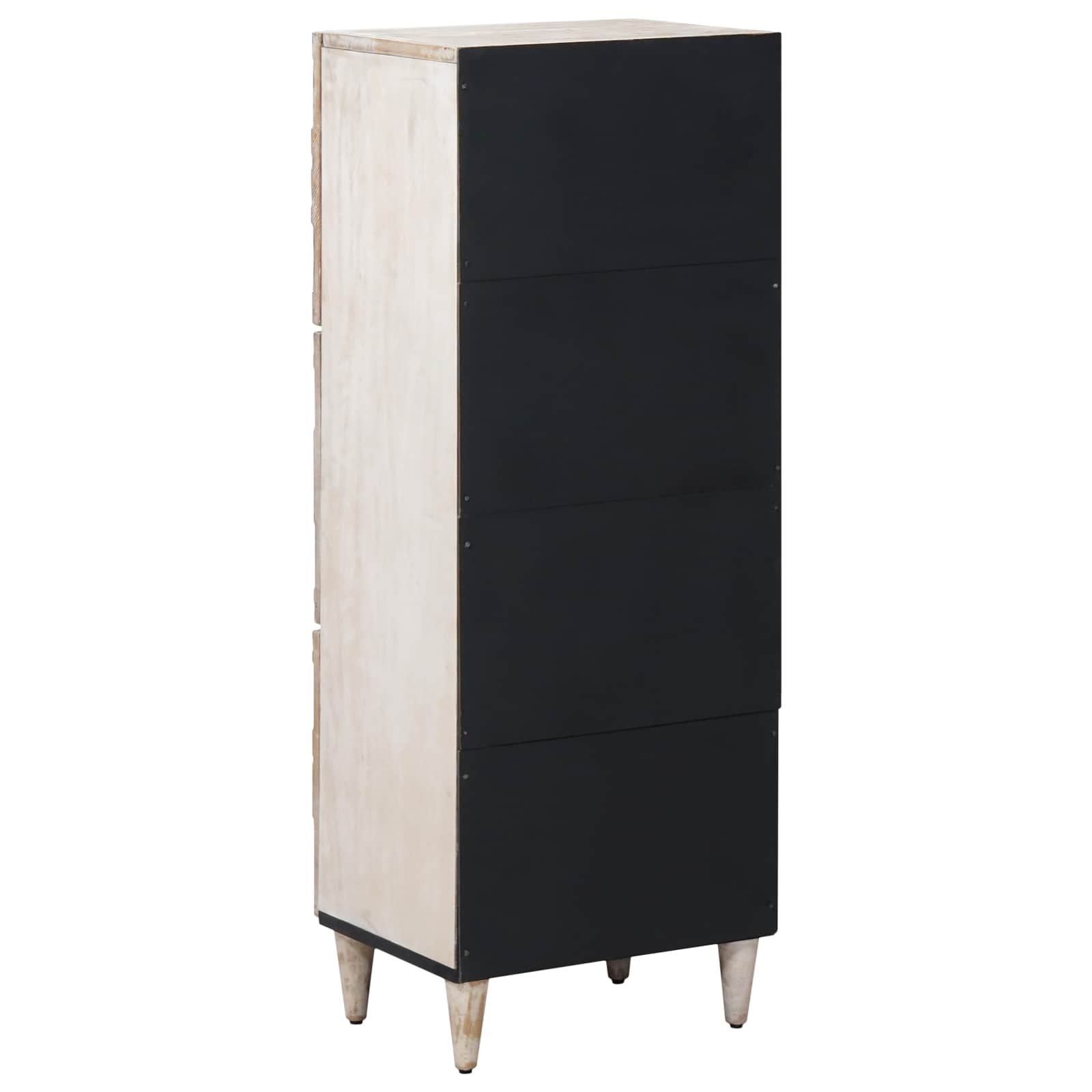Buffet Haut Blanc 40 x 33,5 x 110 cm Bois de mangue massif - XIOS