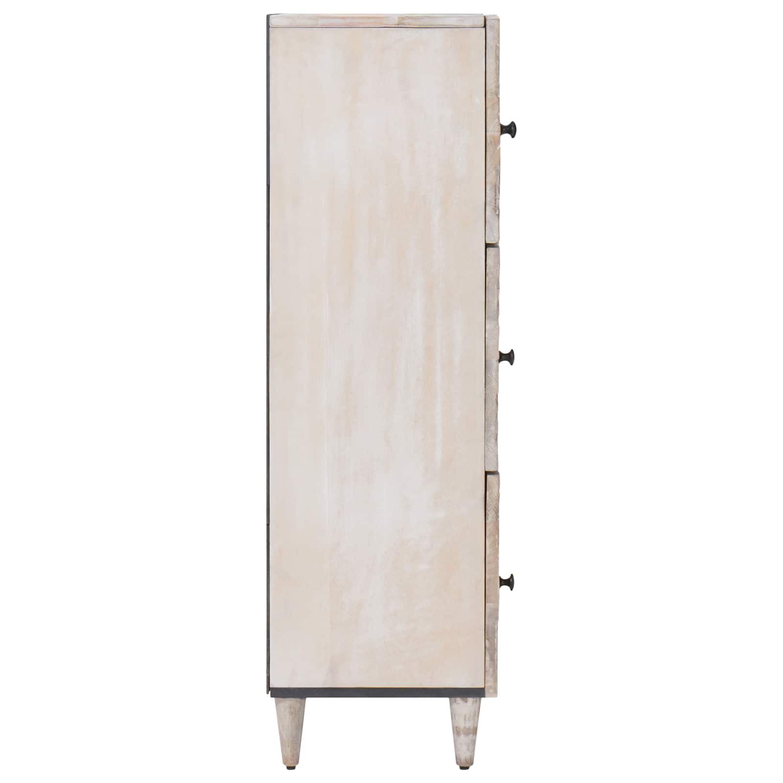 Buffet Haut Blanc 40 x 33,5 x 110 cm Bois de mangue massif - XIOS