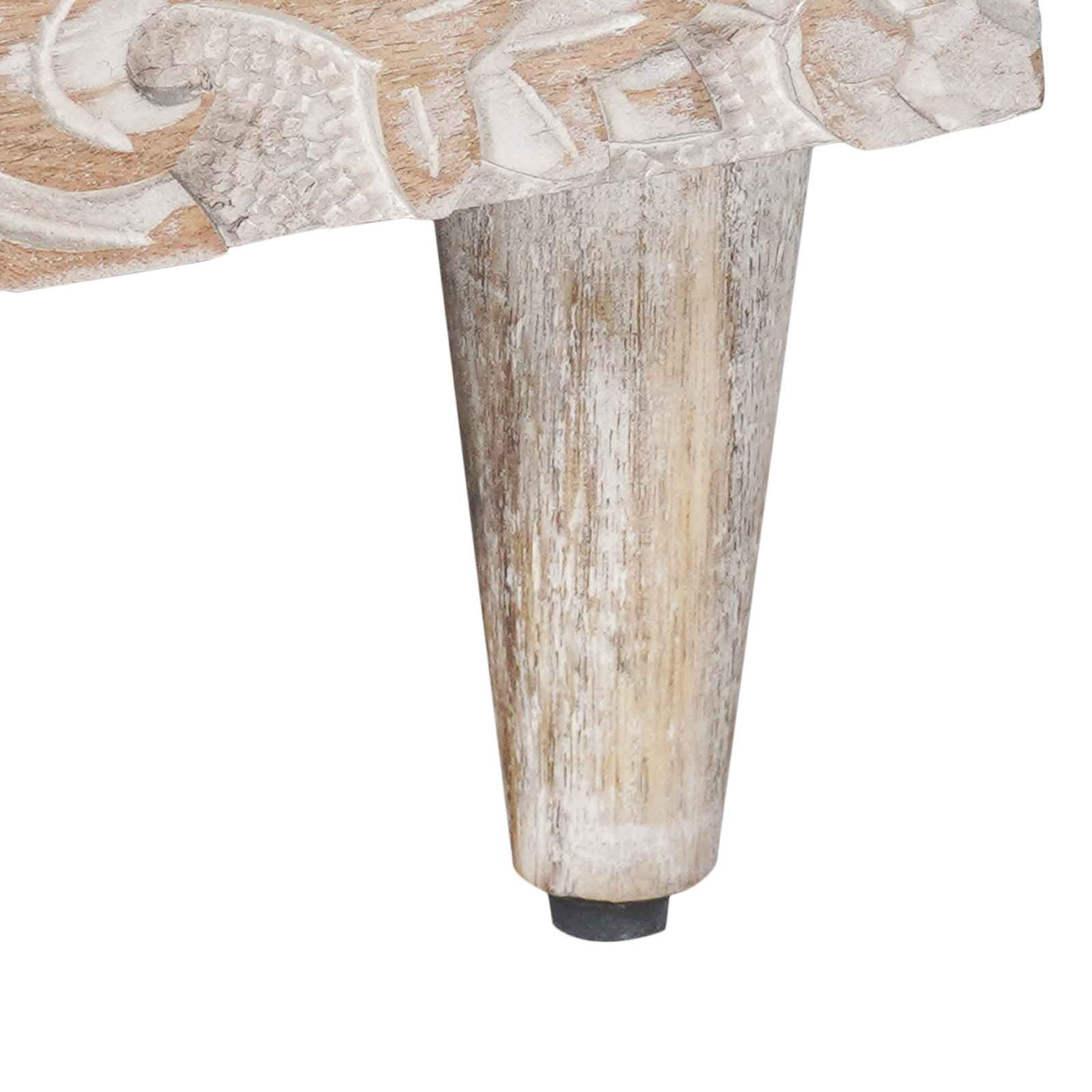 Buffet Haut Blanc 60 x 33,5 x 100 cm Bois de mangue massif - XIOS