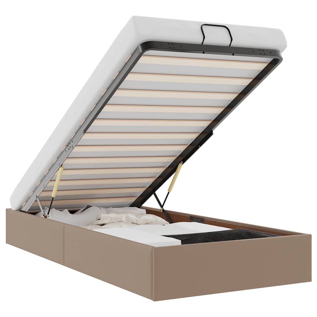 Cadre de lit ottoman sans matelas cappuccino 90x190 cm - XIOS