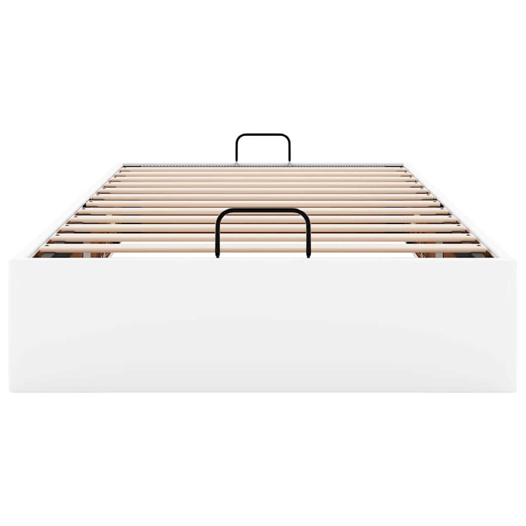 Cadre de lit ottoman sans matelas blanc 100x200 cm similicuir - XIOS