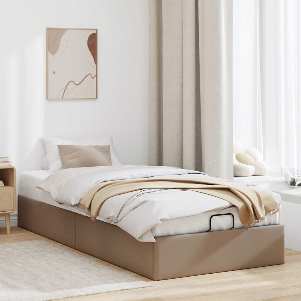 Cadre de lit ottoman sans matelas cappuccino 100x200 cm - XIOS