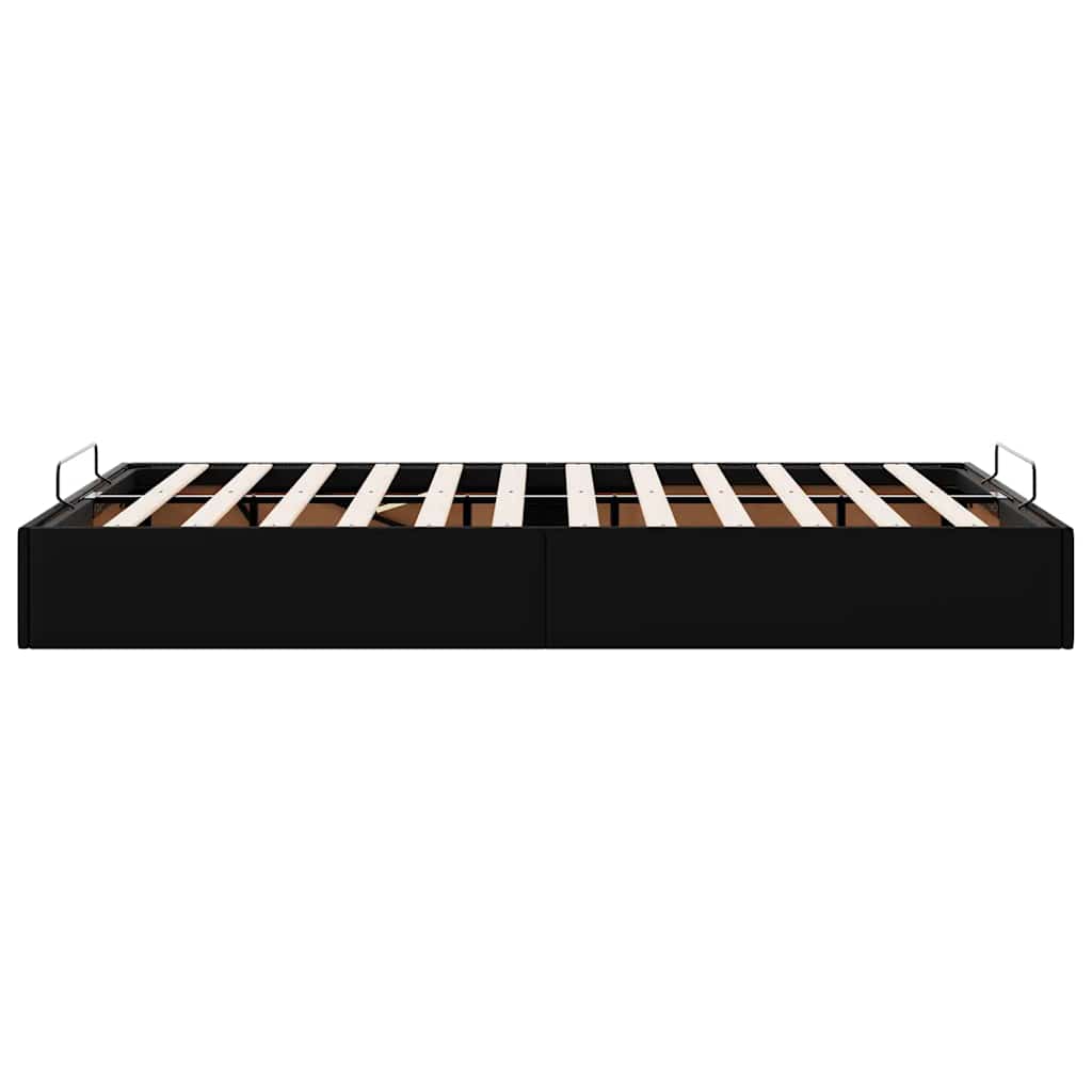 Cadre de lit ottoman sans matelas noir 120x190 cm similicuir - XIOS
