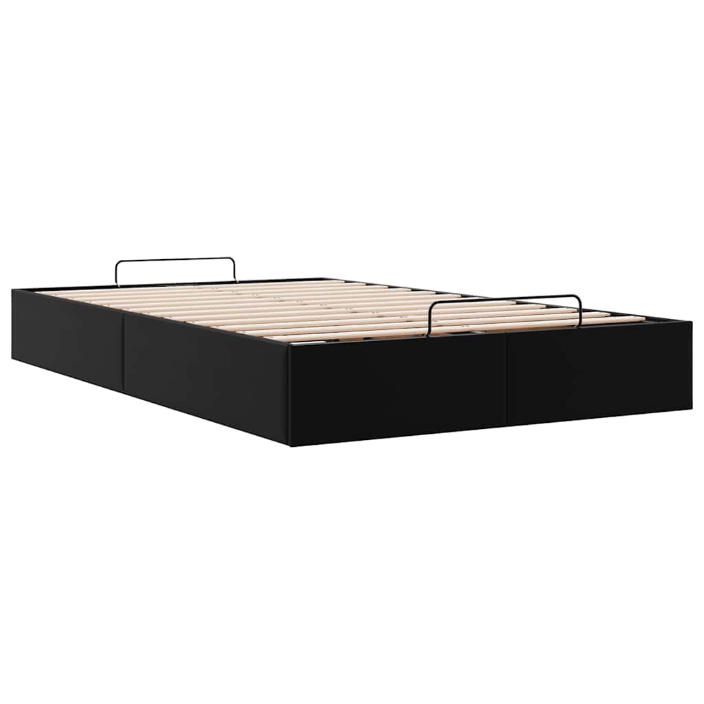 Cadre de lit ottoman sans matelas noir 120x200 cm similicuir - XIOS